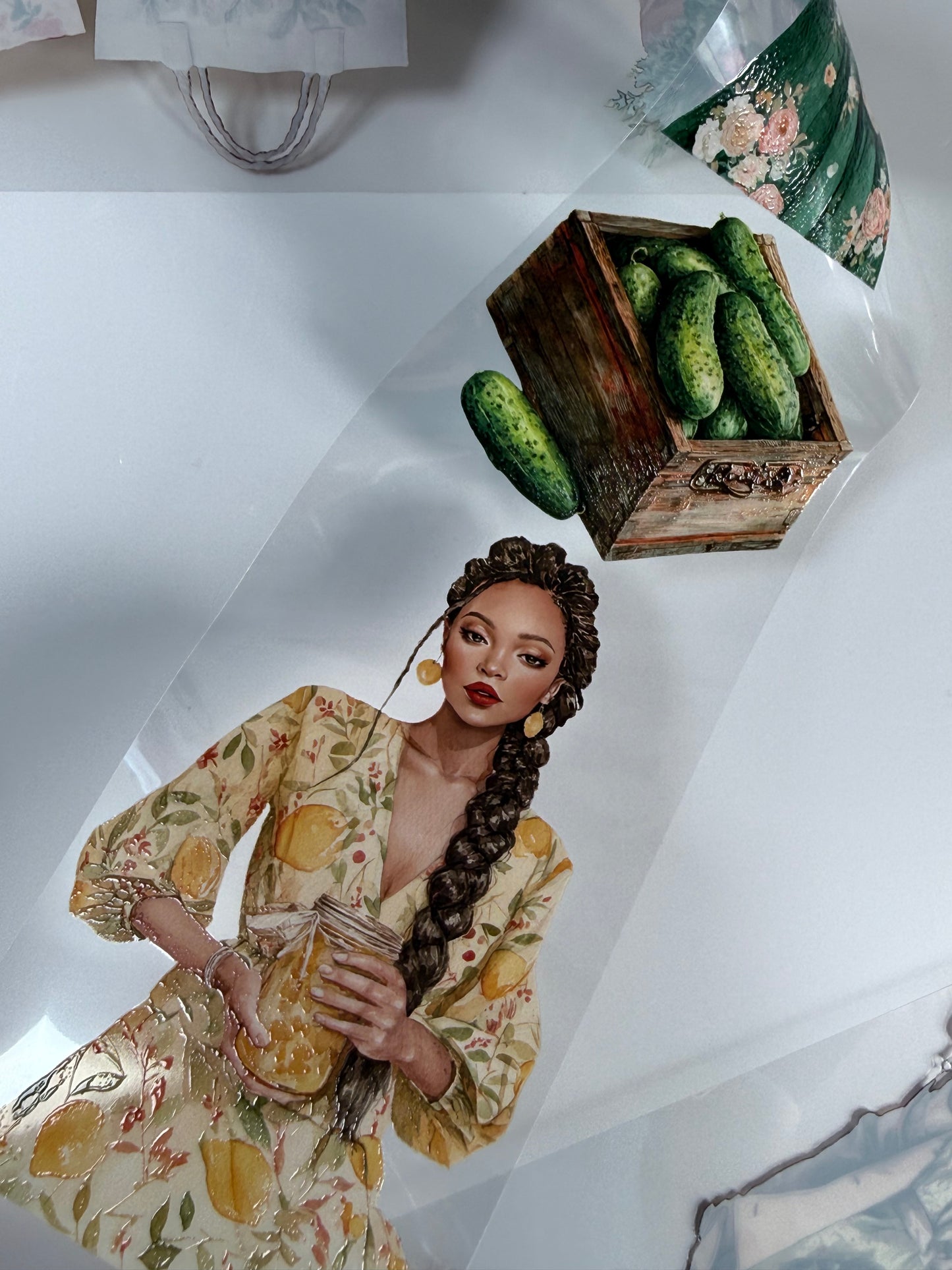 Spring in the city and Spring farmers market PET 3D raised tape