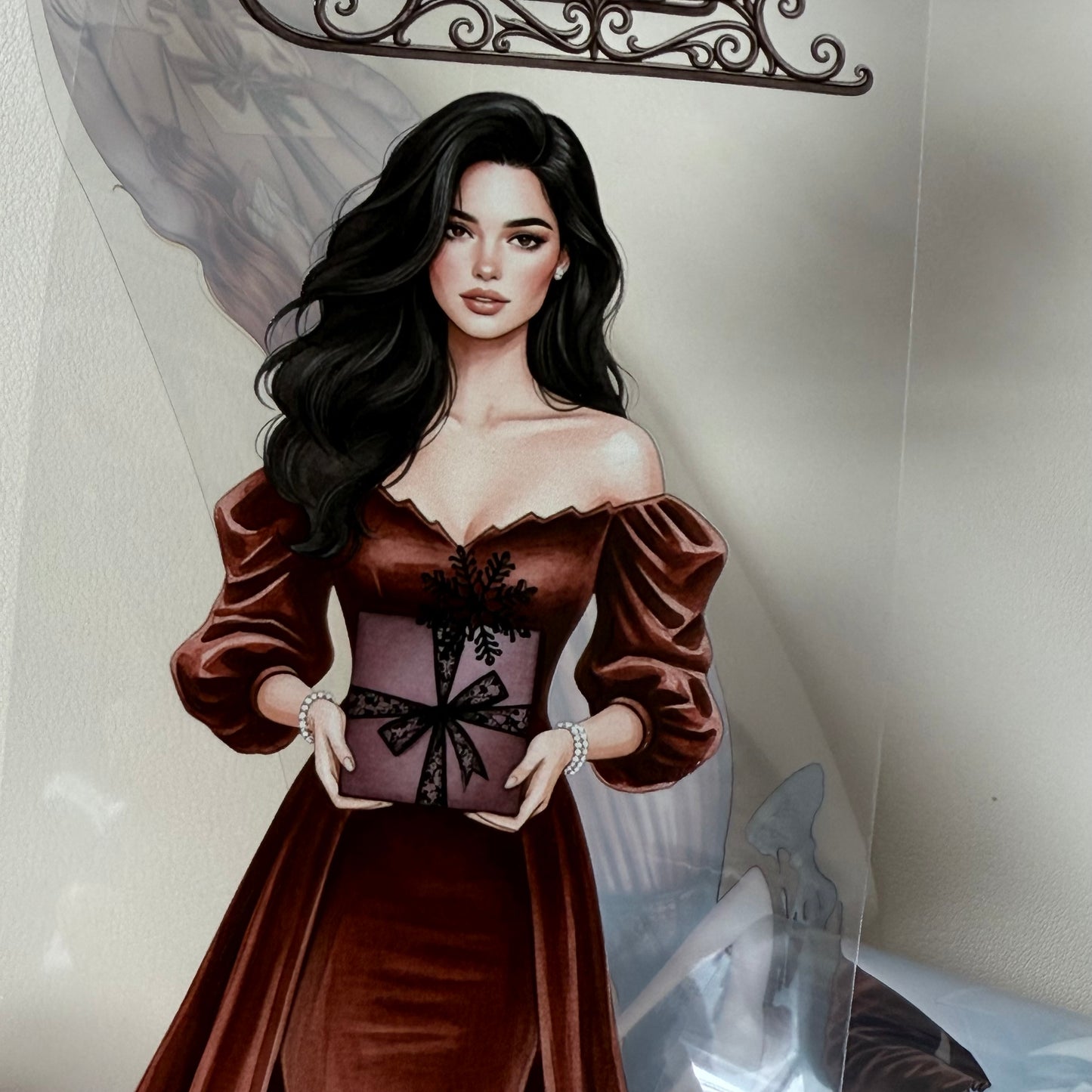 PET 3D raised Silent Yuletide and Light Academia Christmas tape,one roll fashion, junk journal, scrapbooking,bullet journal, card making.