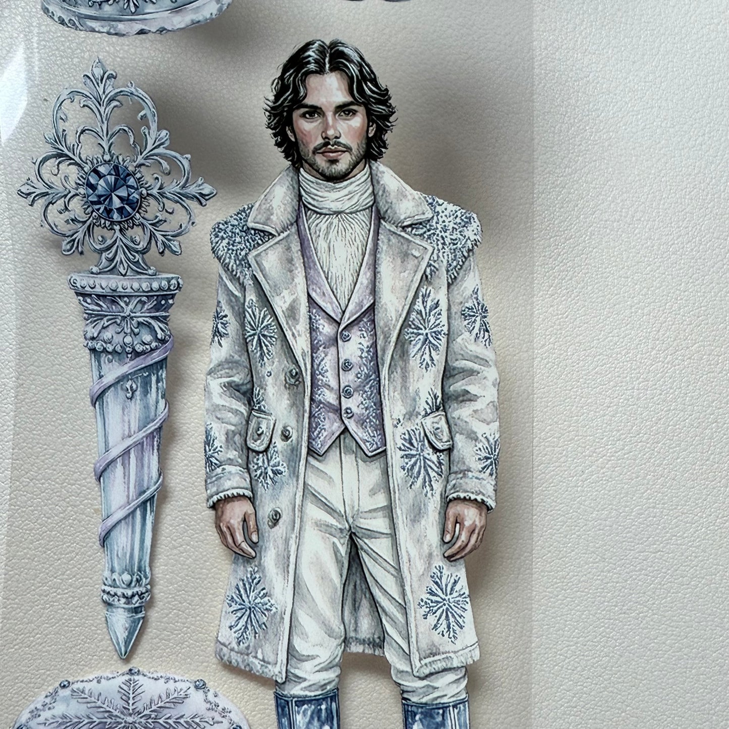 PET 3D raised Magical Apothecary in Winter and Winter Fairytale tape,one roll fashion, junk journal, scrapbooking,bullet journal, card making.