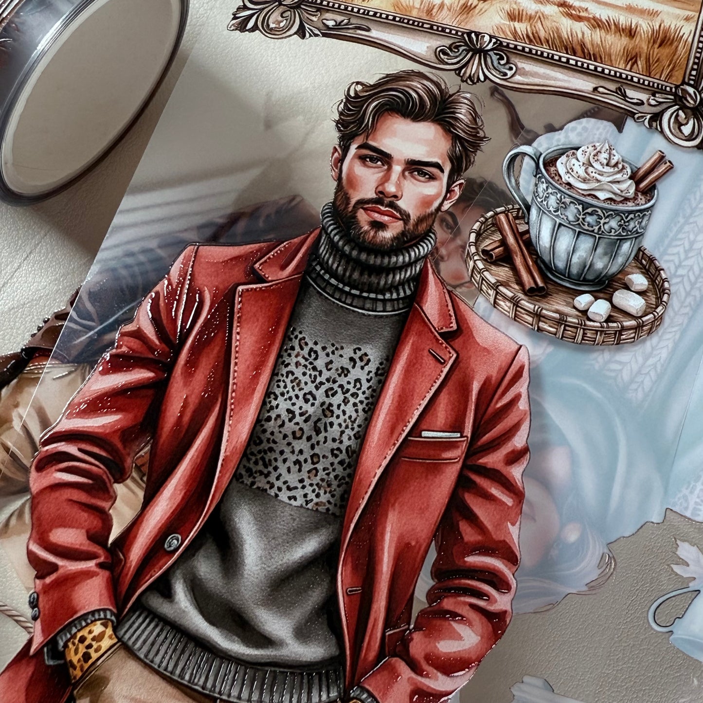 PET 3D raised Cozy Evenings and Fall Splendor in Nature tape,one roll fashion, junk journal, scrapbooking,bullet journal, card making.