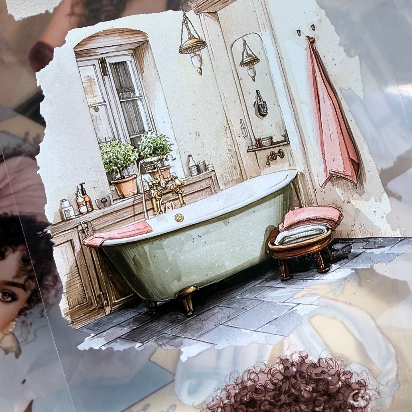 Night at the opera and Self Care Reset PET 3D raised tape,one roll fashion, junk journal, scrapbooking,bullet journal, card making.