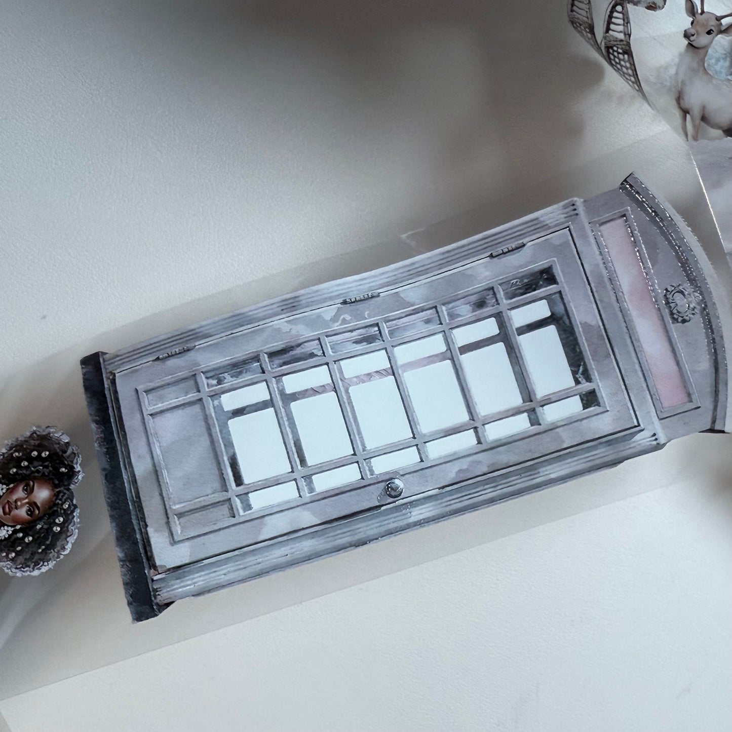 PET 3D raised Blush Noel Studio and Rustic Christmas tape,one roll fashion, junk journal, scrapbooking,bullet journal, card making.