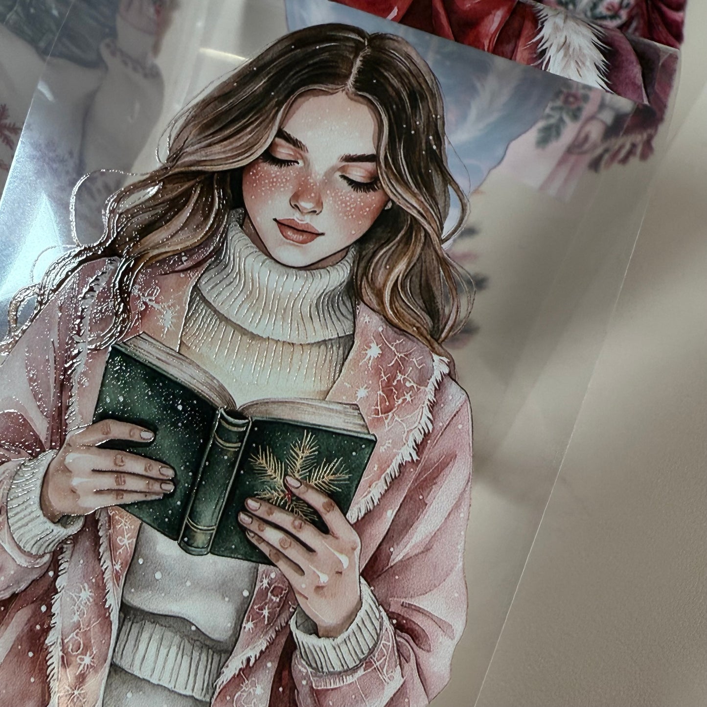 PET 3D raised Boho Christmas Classics and Cozy Christmas Glow tape,one roll fashion, junk journal, scrapbooking,bullet journal, card making.