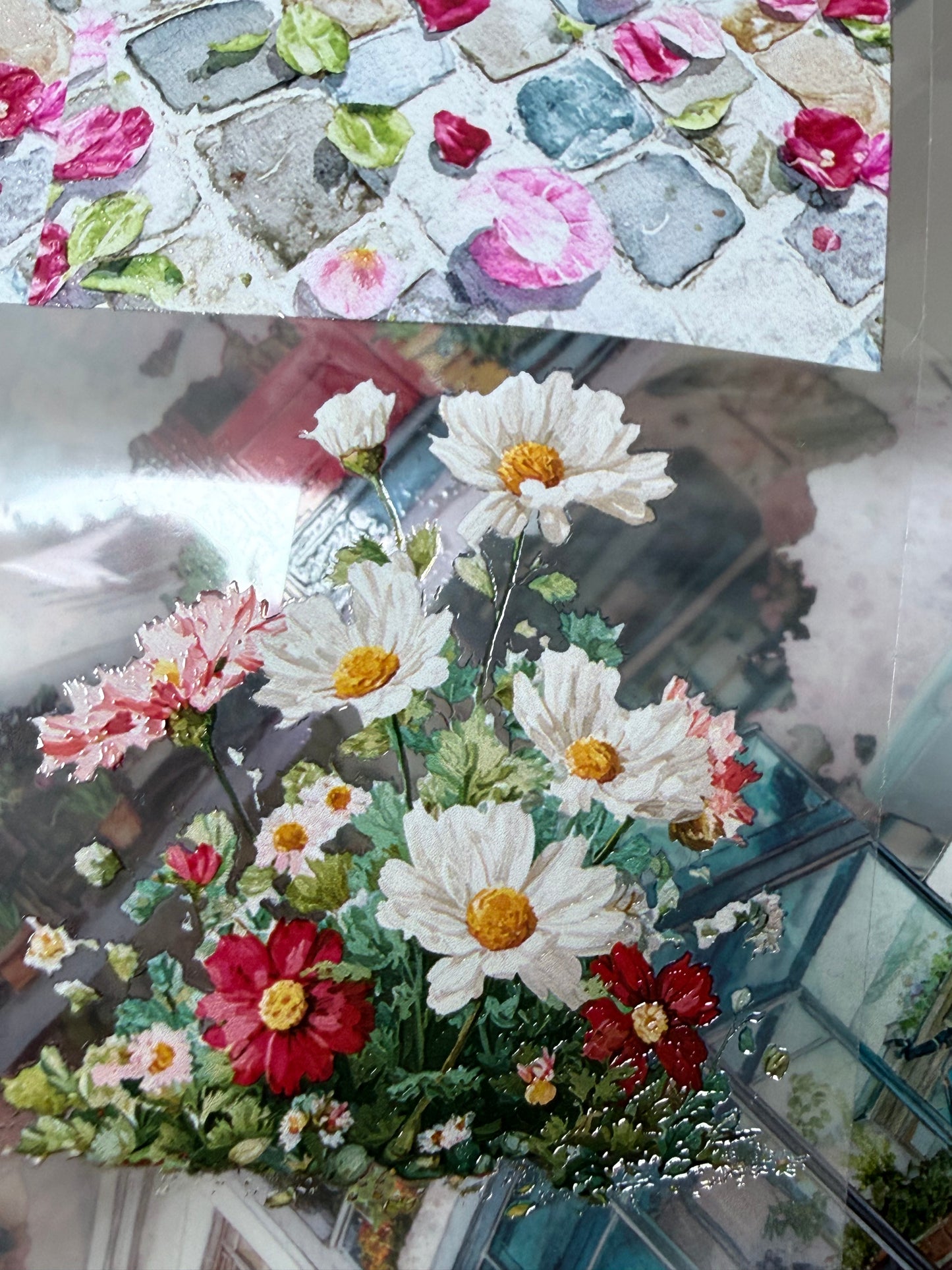 PET 3D raised Summer/Spring in the city Landscape tape