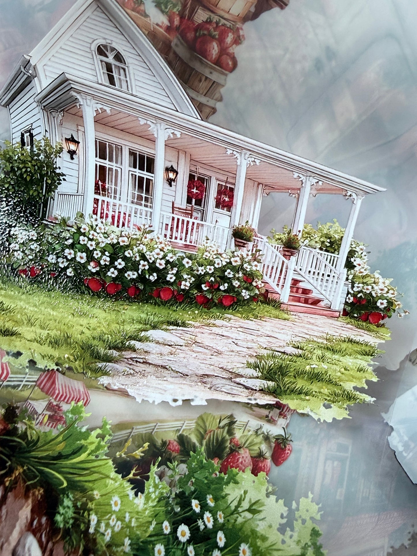 PET 3D raised Strawberry farm Landscape tape