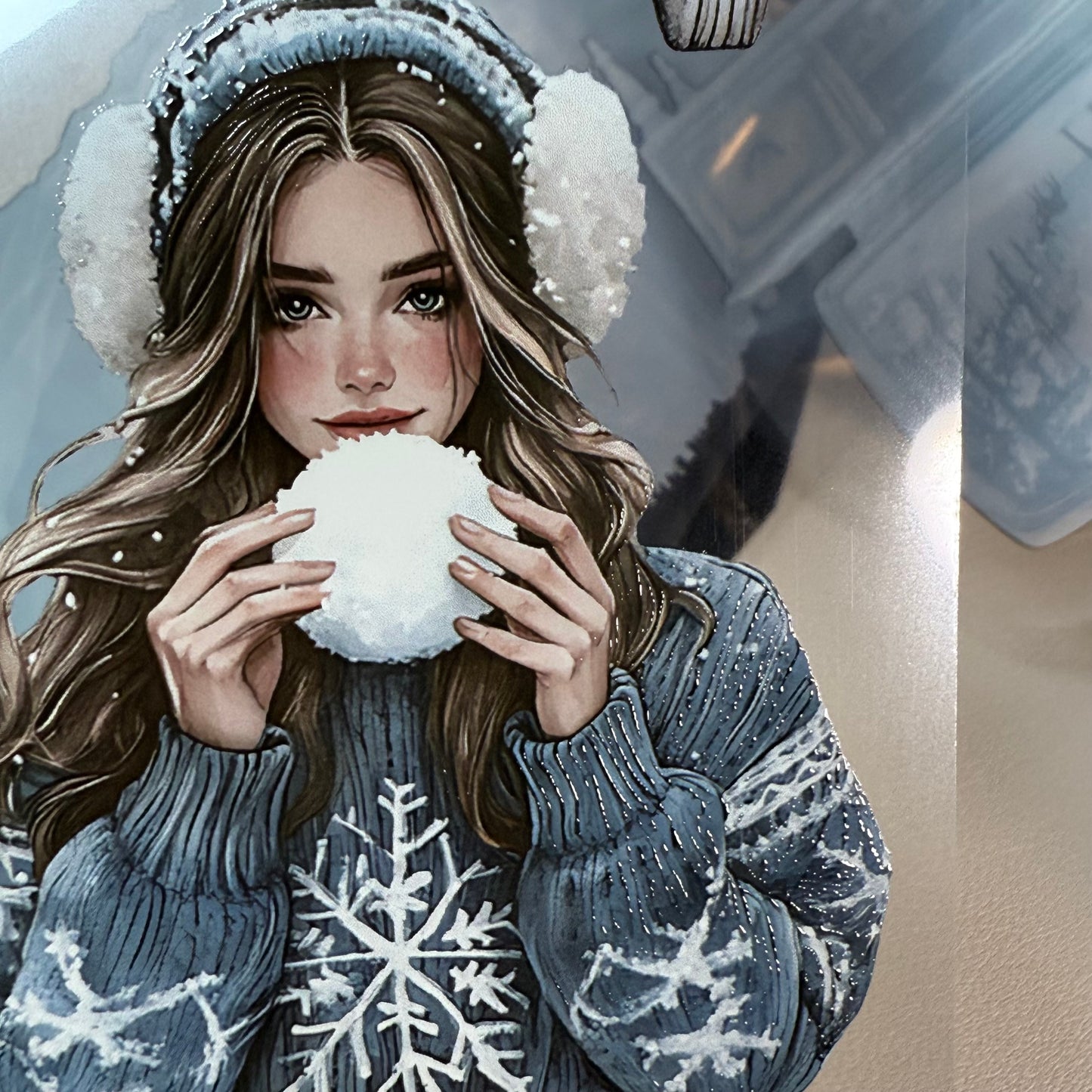 PET 3D raised Winter mood tape,one roll fashion, junk journal, scrapbooking,bullet journal, card making.