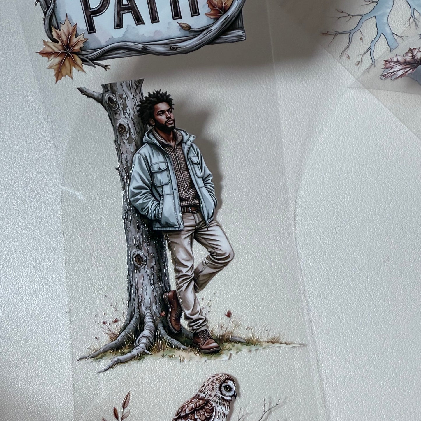 PET 3D raised Autumn Quiet Wanderlust and Autumn In Japan tape,one roll fashion, junk journal, scrapbooking,bullet journal, card making.