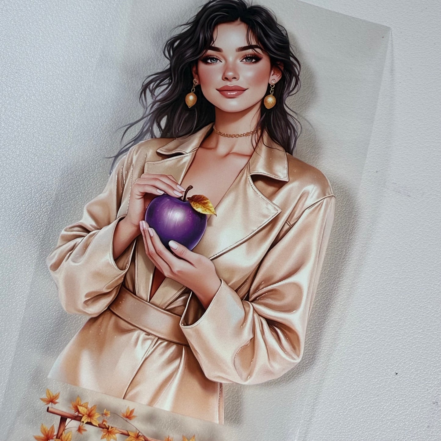 PET 3D raised Fall Leaves and Autumn Harvest tape,one roll fashion, junk journal, scrapbooking,bullet journal, card making.