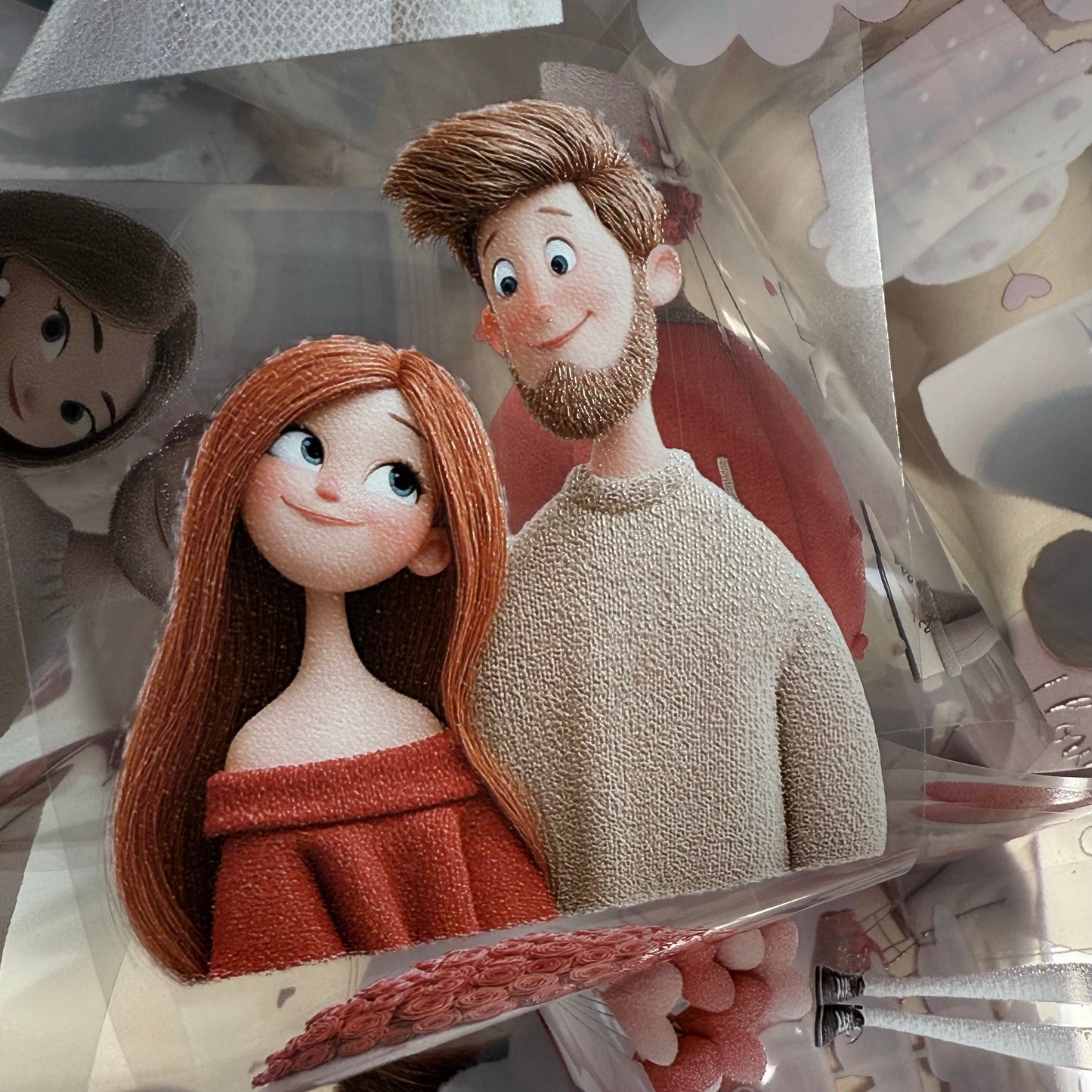 PET 3D raised Whimsical LOVE and Romantic Academia ape,one roll fashion, junk journal, scrapbooking,bullet journal, card making.