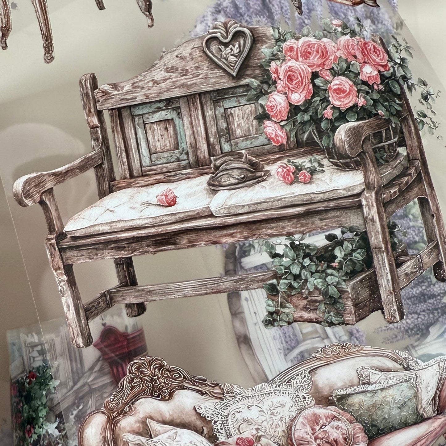 PET 3D raised Spring-Winter Landscape tape,one roll fashion, junk journal, scrapbooking,bullet journal, card making.