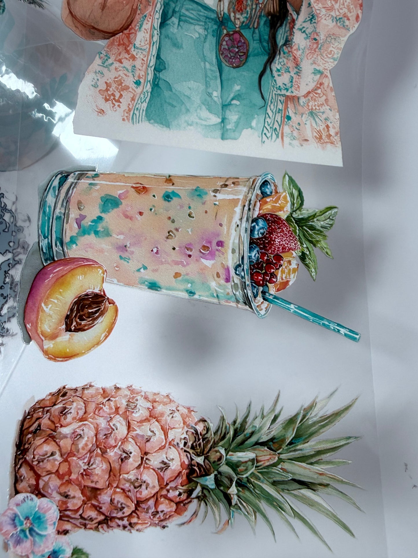 Tropical Island and Coastal Summer PET 3D raised tape