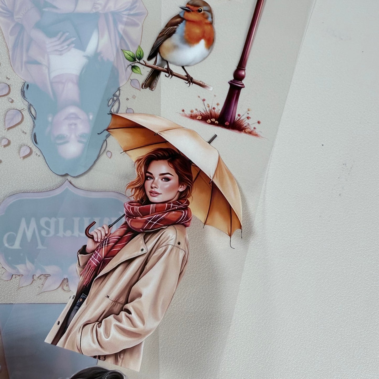 PET 3D raised Fall Leaves and Autumn Harvest tape,one roll fashion, junk journal, scrapbooking,bullet journal, card making.