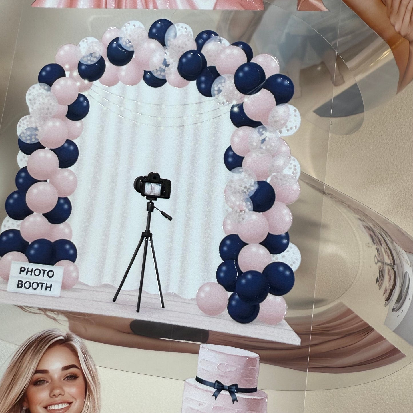 PET 3D raised Slow Mornings and Celebrate tape,one roll fashion, junk journal, scrapbooking,bullet journal, card making.