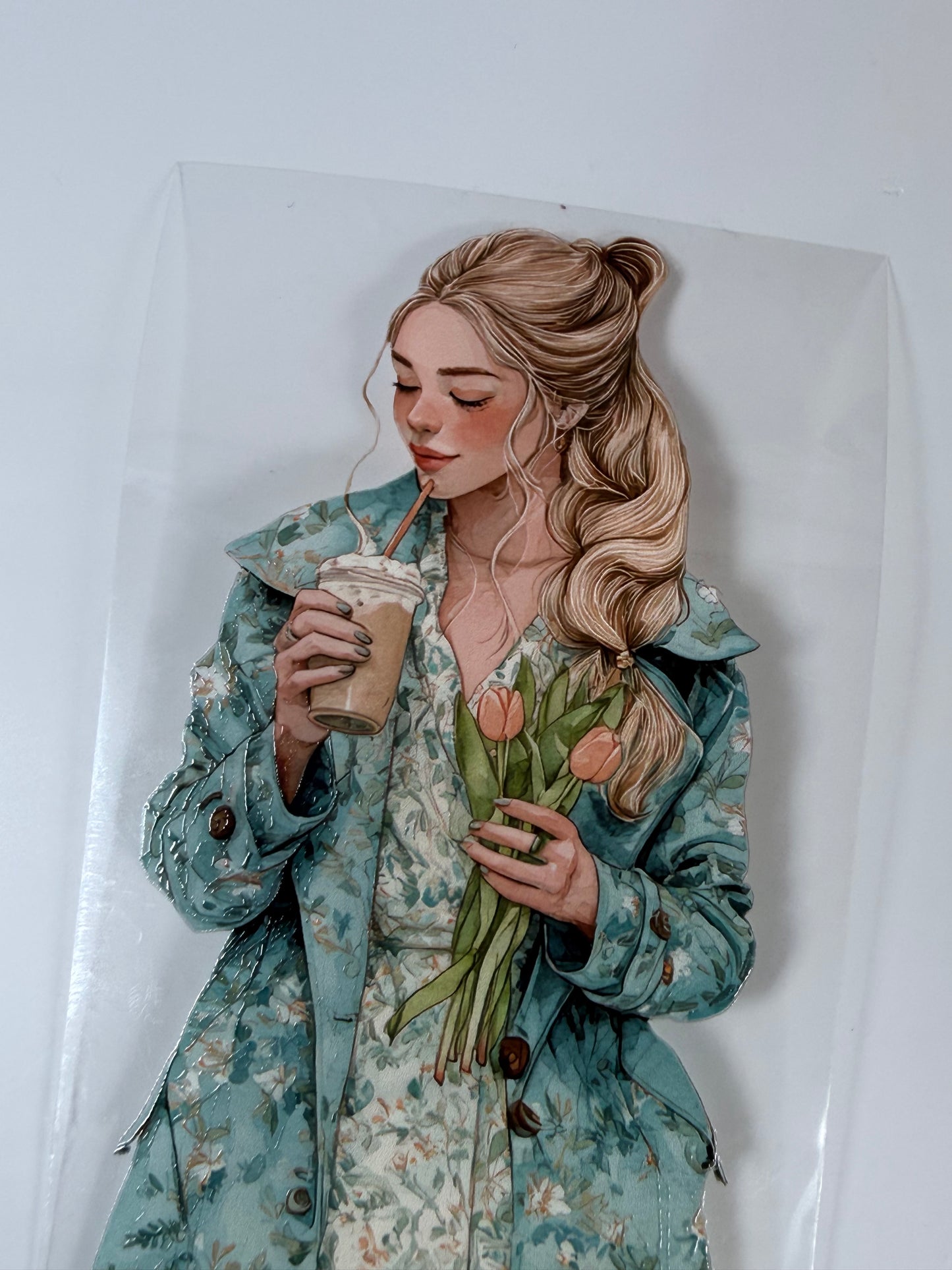 Spring coffee date and Soft garden brunch PET 3D raised tape