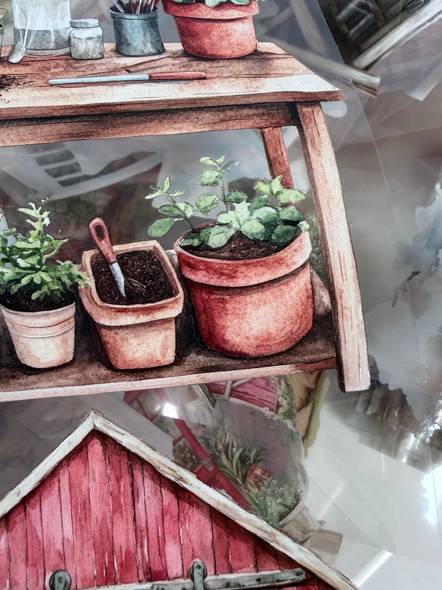 PET 3D raised Summer farm Landscape tape