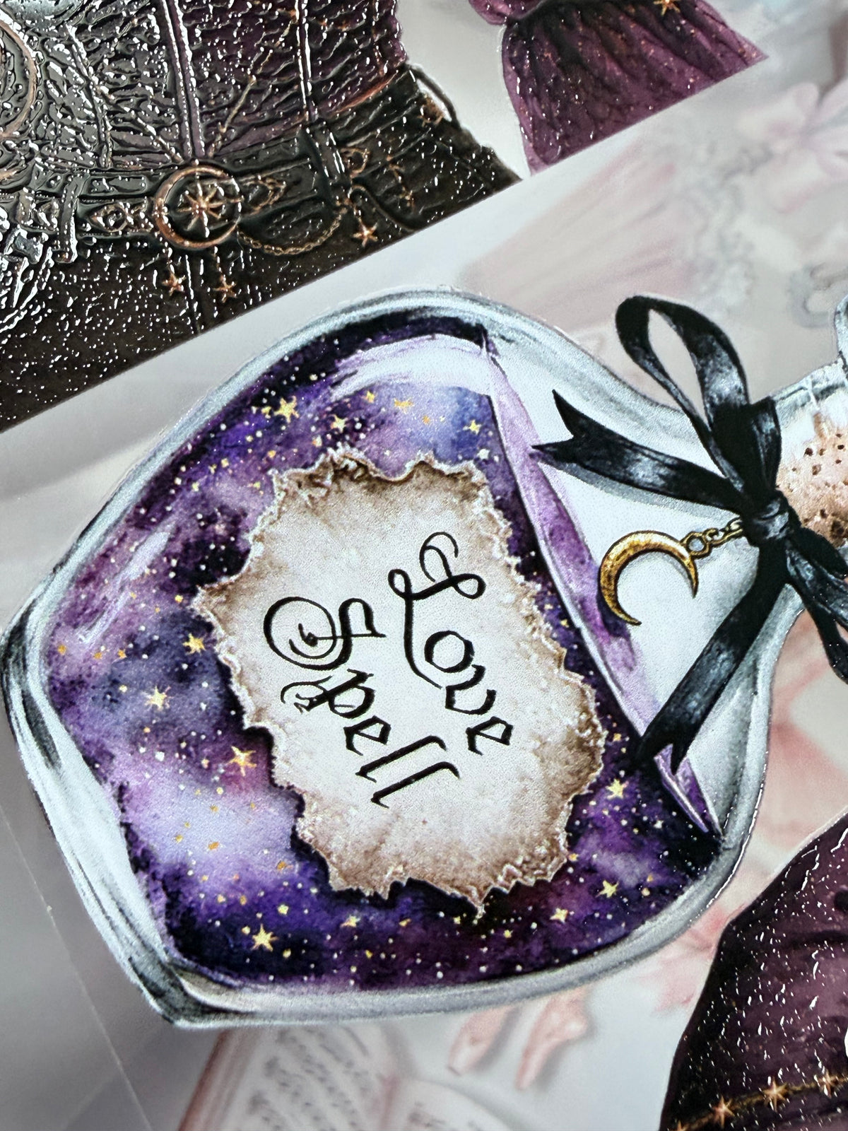 Amethyst Witch and Blush Ballerina PET 3D raised tape
