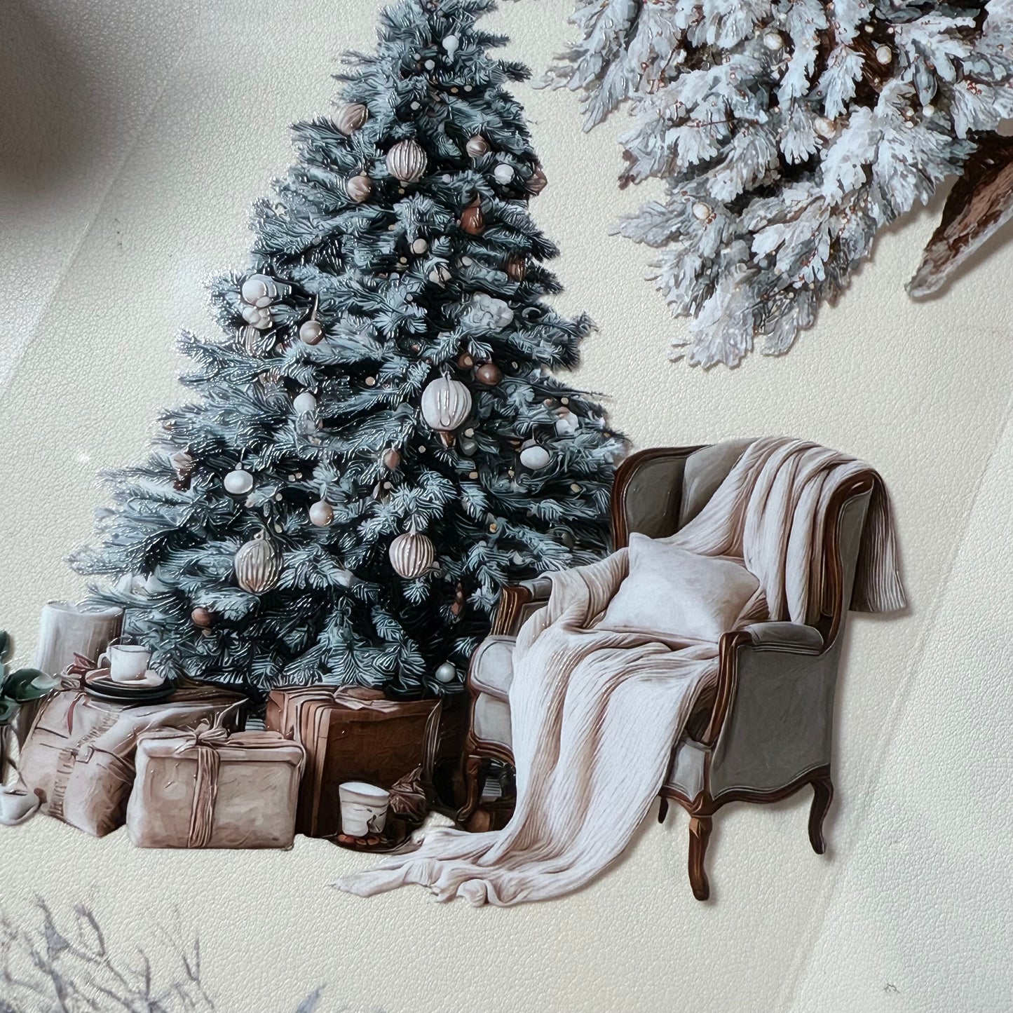 PET 3D raised Winter Woman and Goth Christmas tape,one roll fashion, junk journal, scrapbooking,bullet journal, card making.