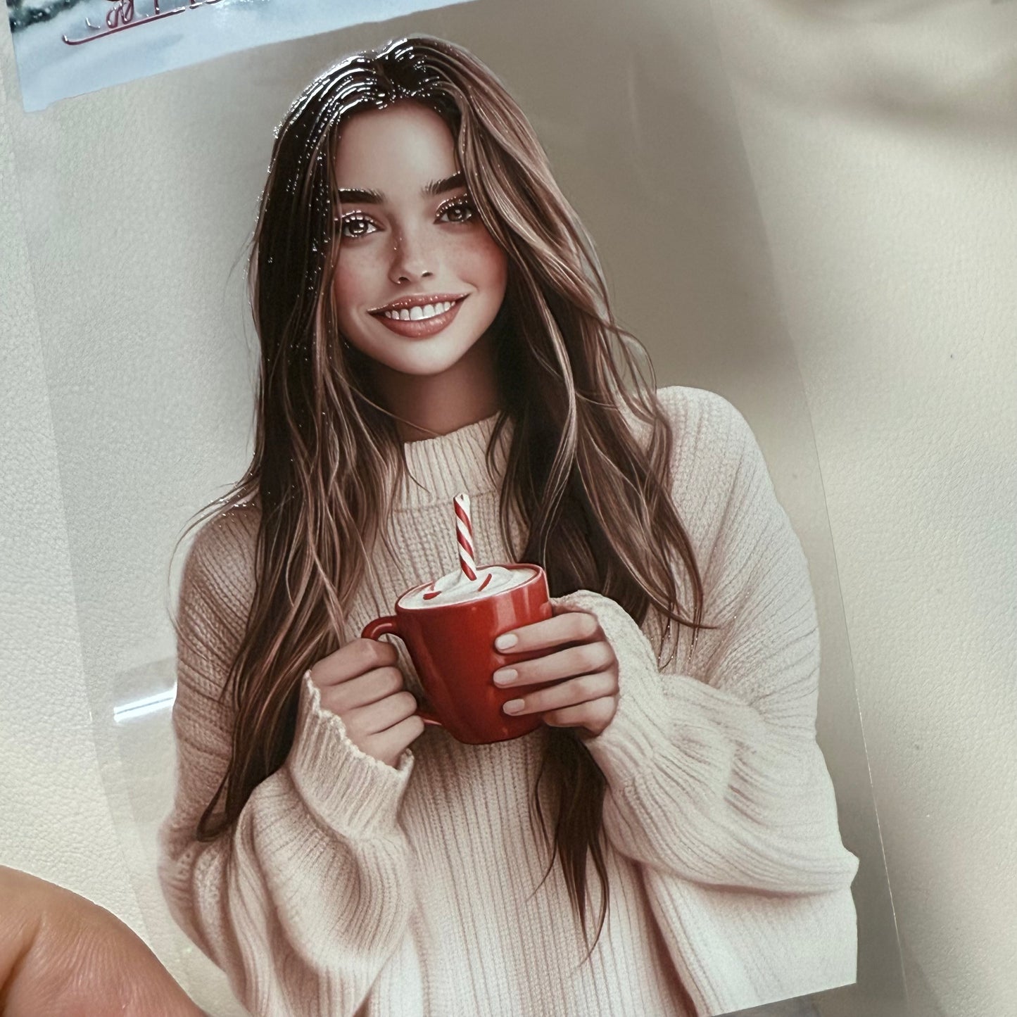 PET 3D raised Silver New Year and Candy Cane Lane tape,one roll fashion, junk journal, scrapbooking,bullet journal, card making.