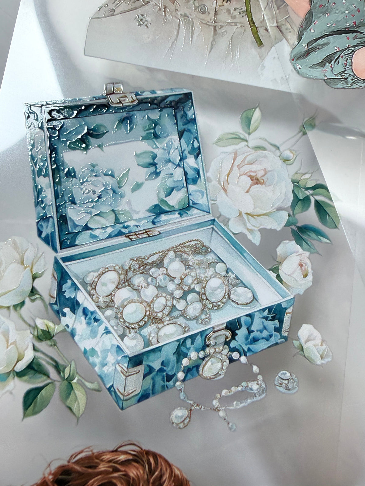 Peony Morning PET 3D raised tape