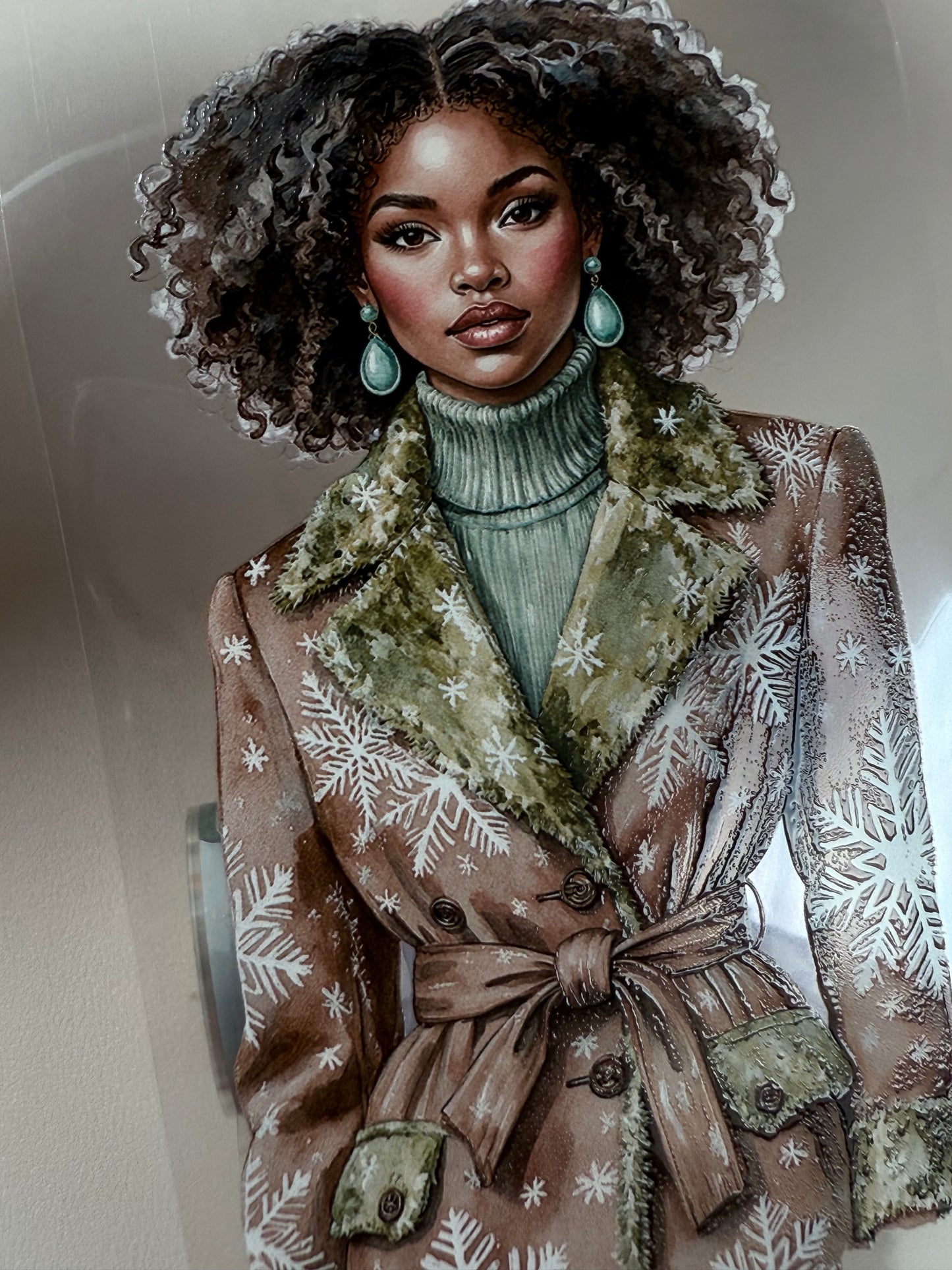 PET 3D raised Winter Wonderland2 and  Snowy Woodland tape,one roll fashion, junk journal, scrapbooking,bullet journal, card making.