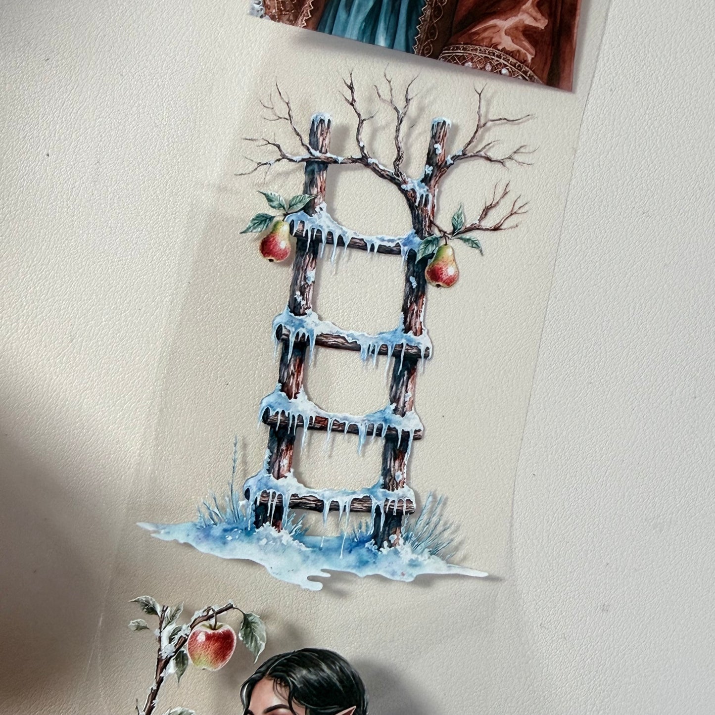 Elves of the Silent Orchard and  Dark Academia Valentine PET 3D raised tape,one roll fashion, junk journal, scrapbooking,bullet journal, card making.