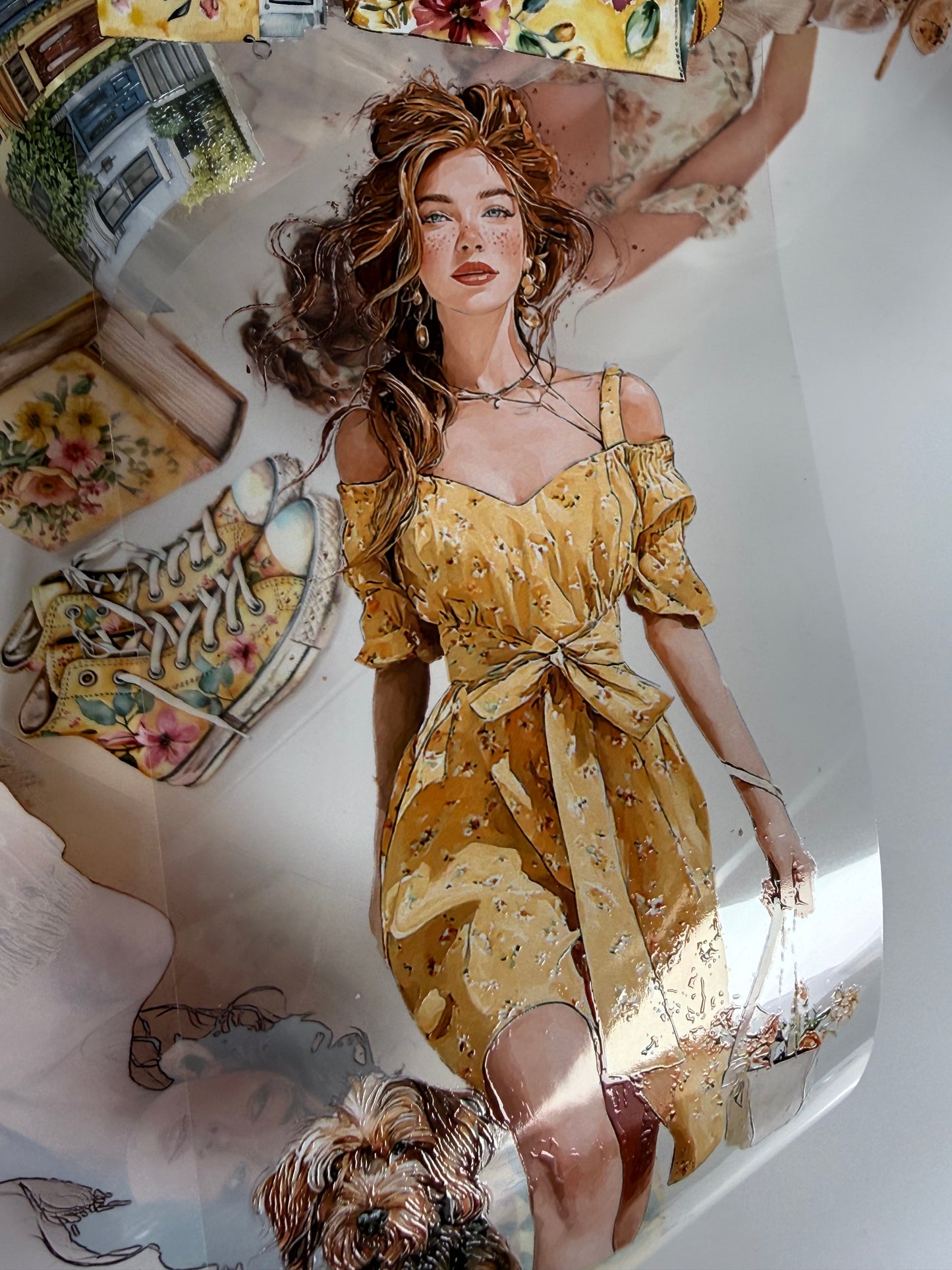 Summer city and Vintage sewing PET 3D raised tape