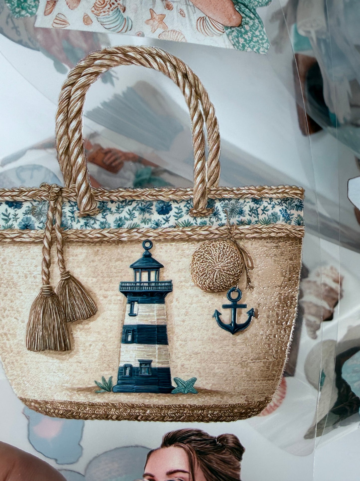 Coastal Town Cafe and Seaside coffee morning PET 3D raised tape