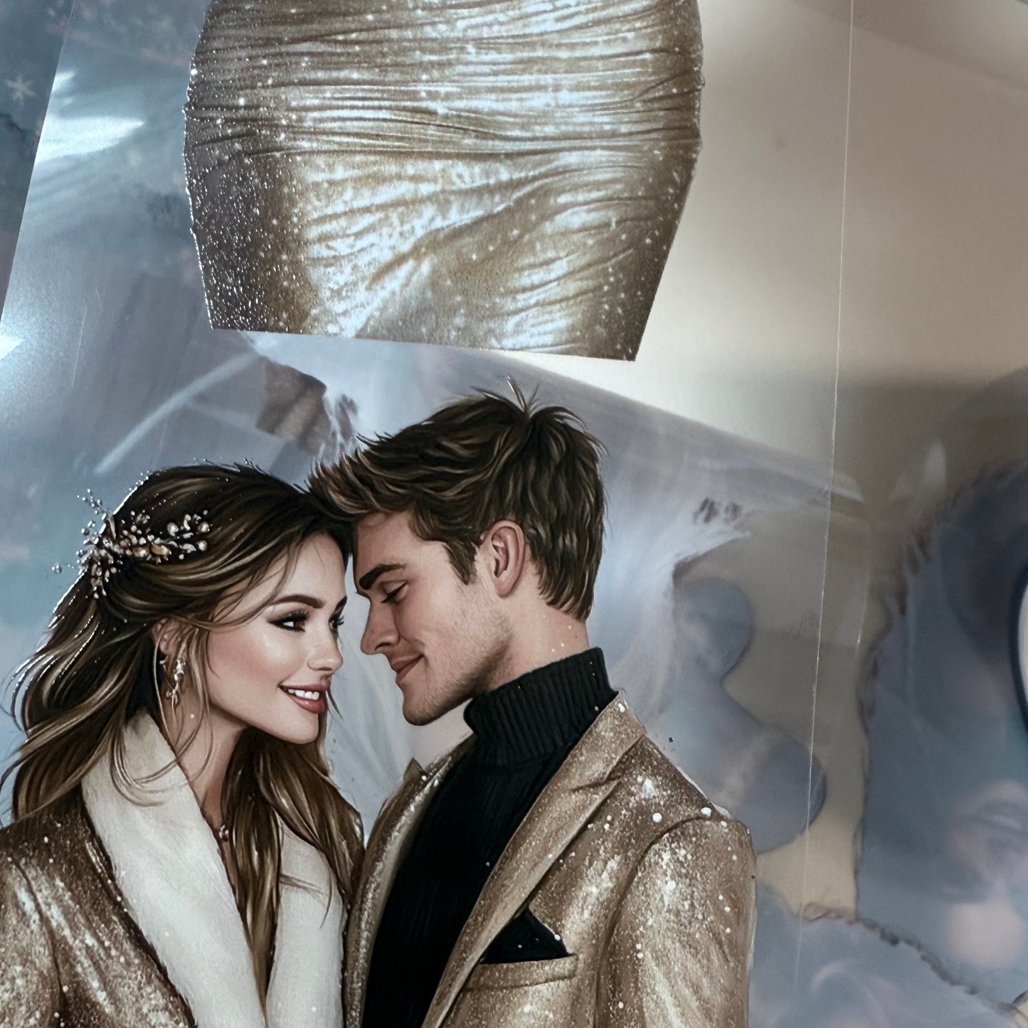 PET 3D raised Christmas Gold and Merry Christmas tape,one roll fashion, junk journal, scrapbooking,bullet journal, card making.