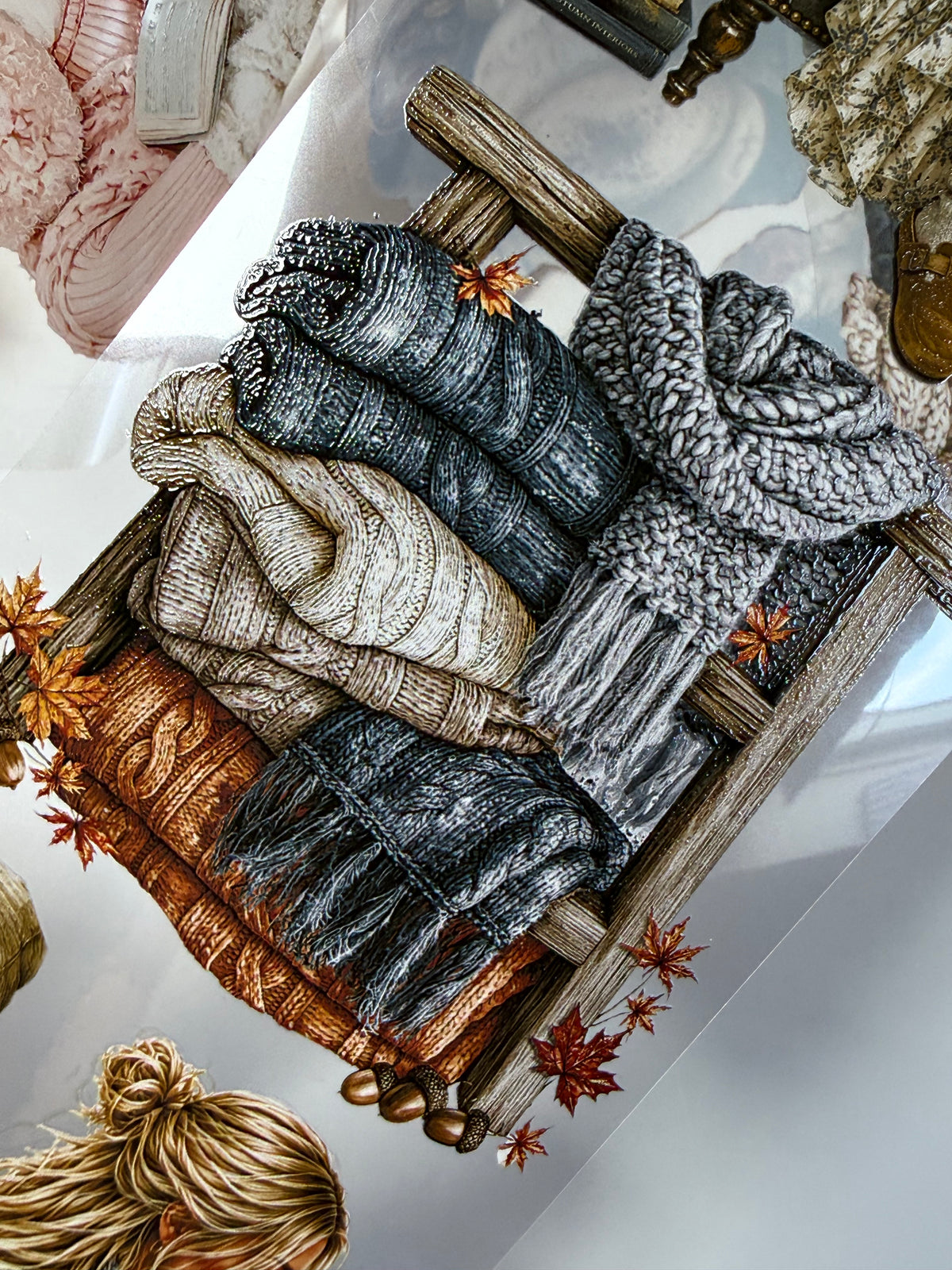 Lovely Autumn and  Rainy Autumn Days PET 3D raised tape