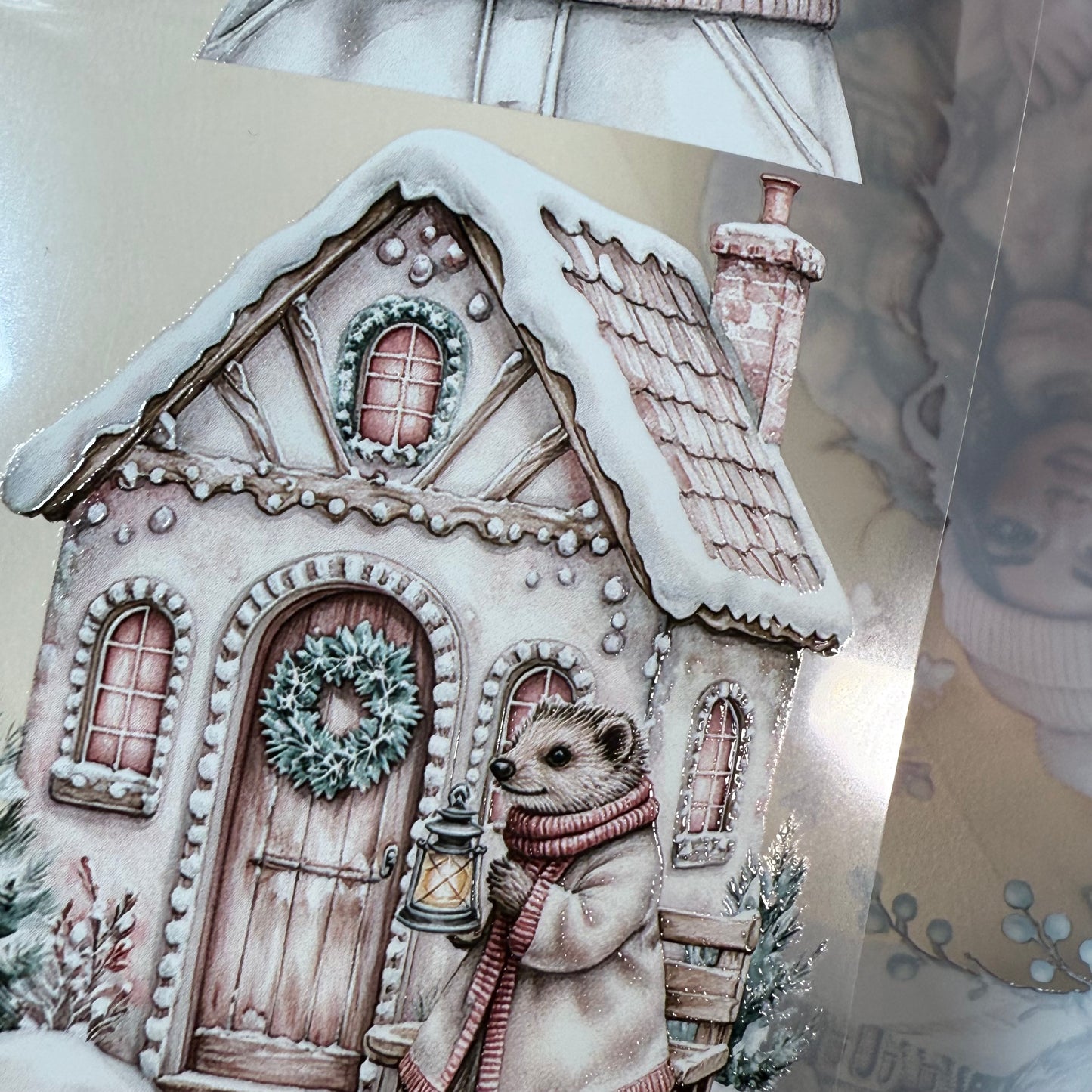 PET 3D raised Winter In The Country and in Wonderland tape,one roll fashion, junk journal, scrapbooking,bullet journal, card making.