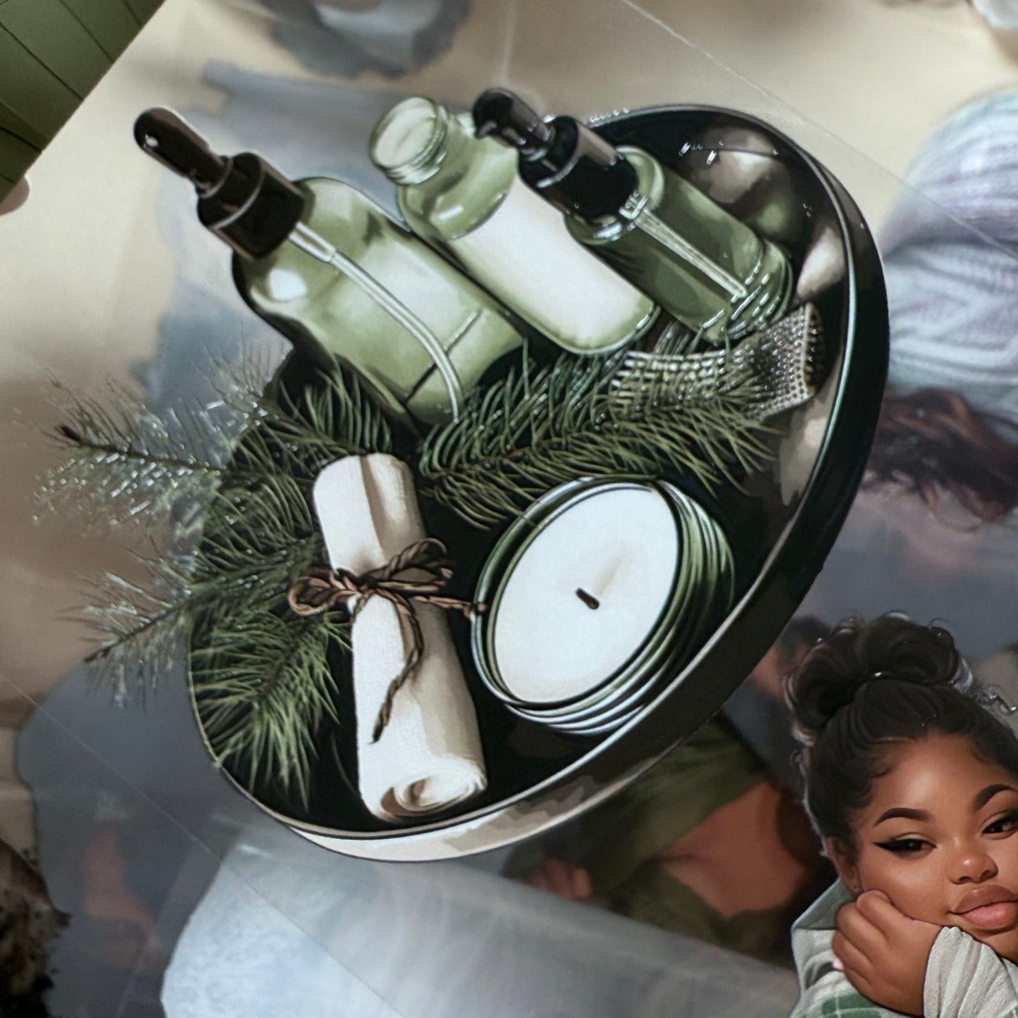 PET 3D raised Winter Evening and Winter Frost tape,one roll fashion, junk journal, scrapbooking,bullet journal, card making.