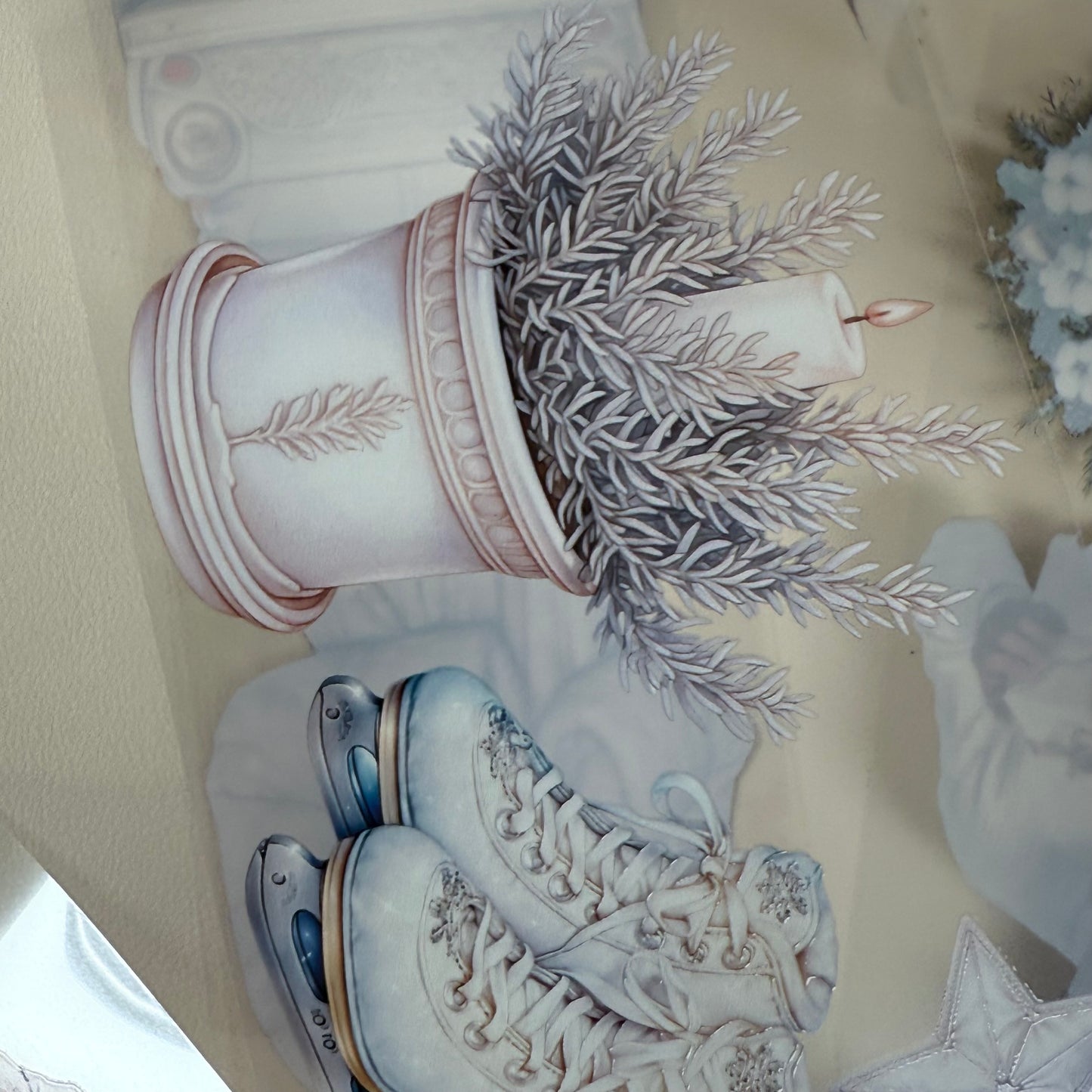 PET 3D raised Classy Old Money and White Luxe Crhistmas tape,one roll fashion, junk journal, scrapbooking,bullet journal, card making.