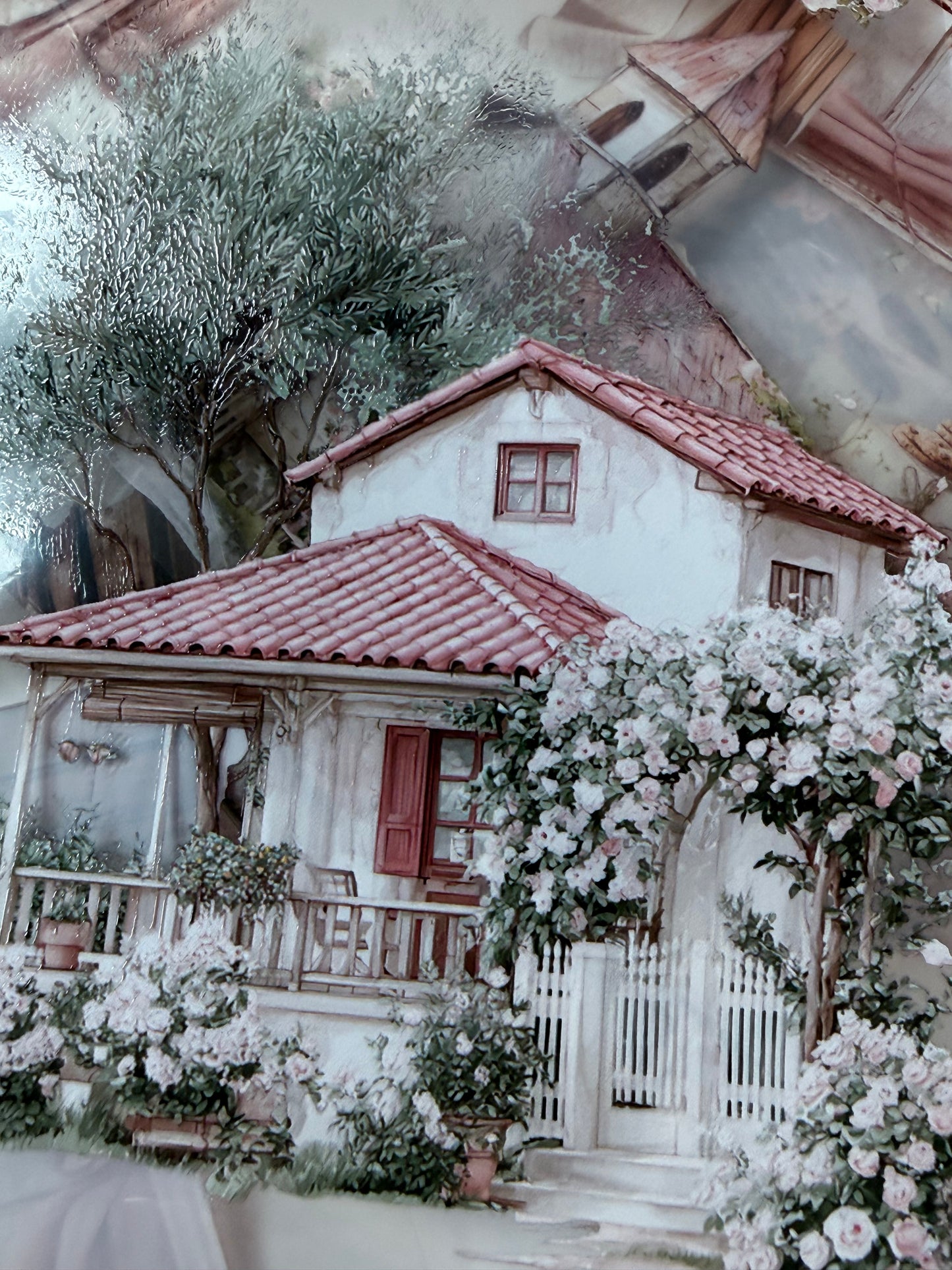 PET 3D raised Spring Landscape 6 tape,one roll fashion, junk journal, scrapbooking,bullet journal, card making.