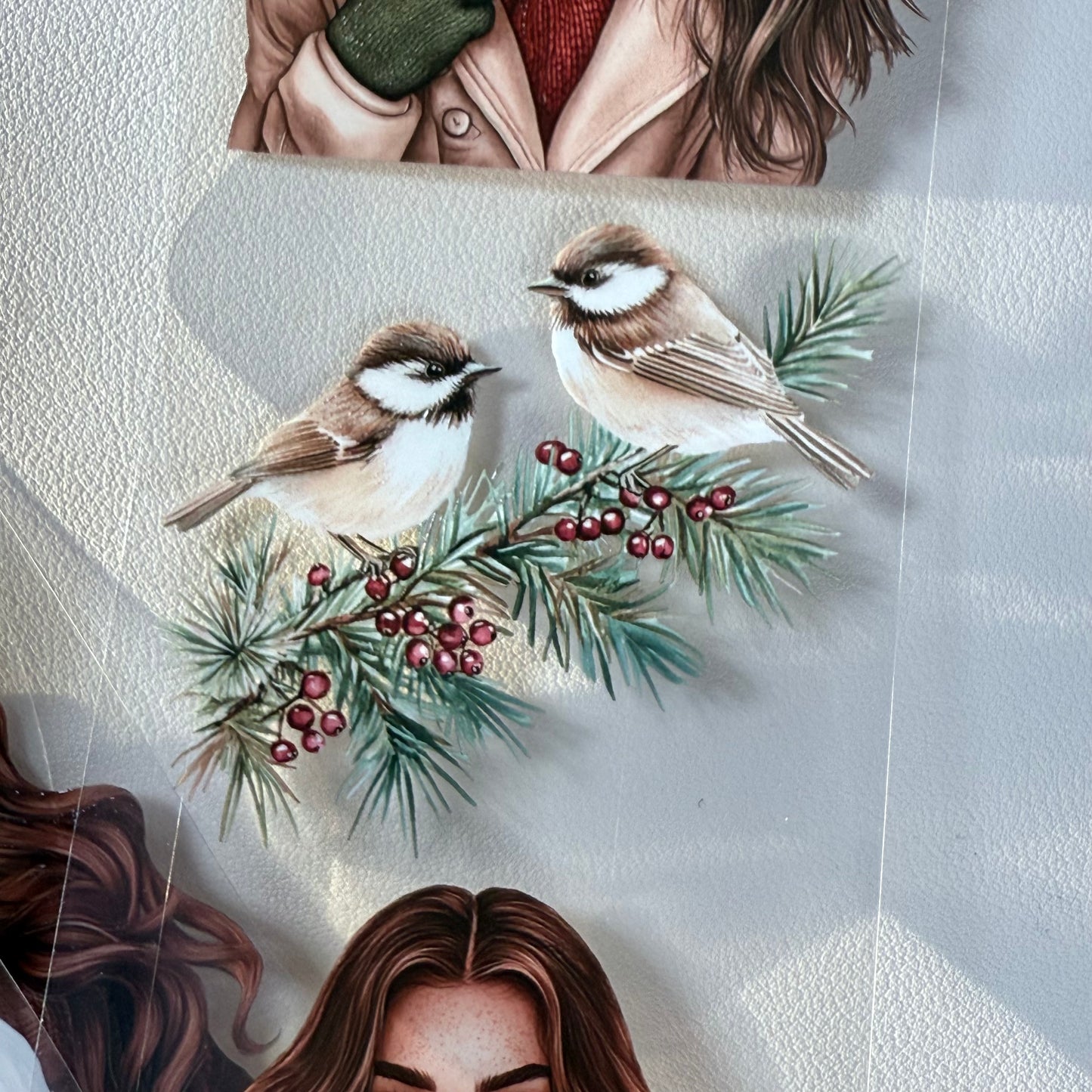 PET 3D raised Rustic Noel and Winter Wonderlandtape,one roll fashion, junk journal, scrapbooking,bullet journal, card making.