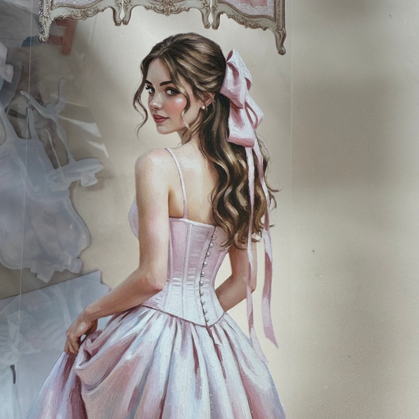 PET Rococo Amour and Winter Academia 3D raised tape,one roll fashion, junk journal, scrapbooking,bullet journal, card making.