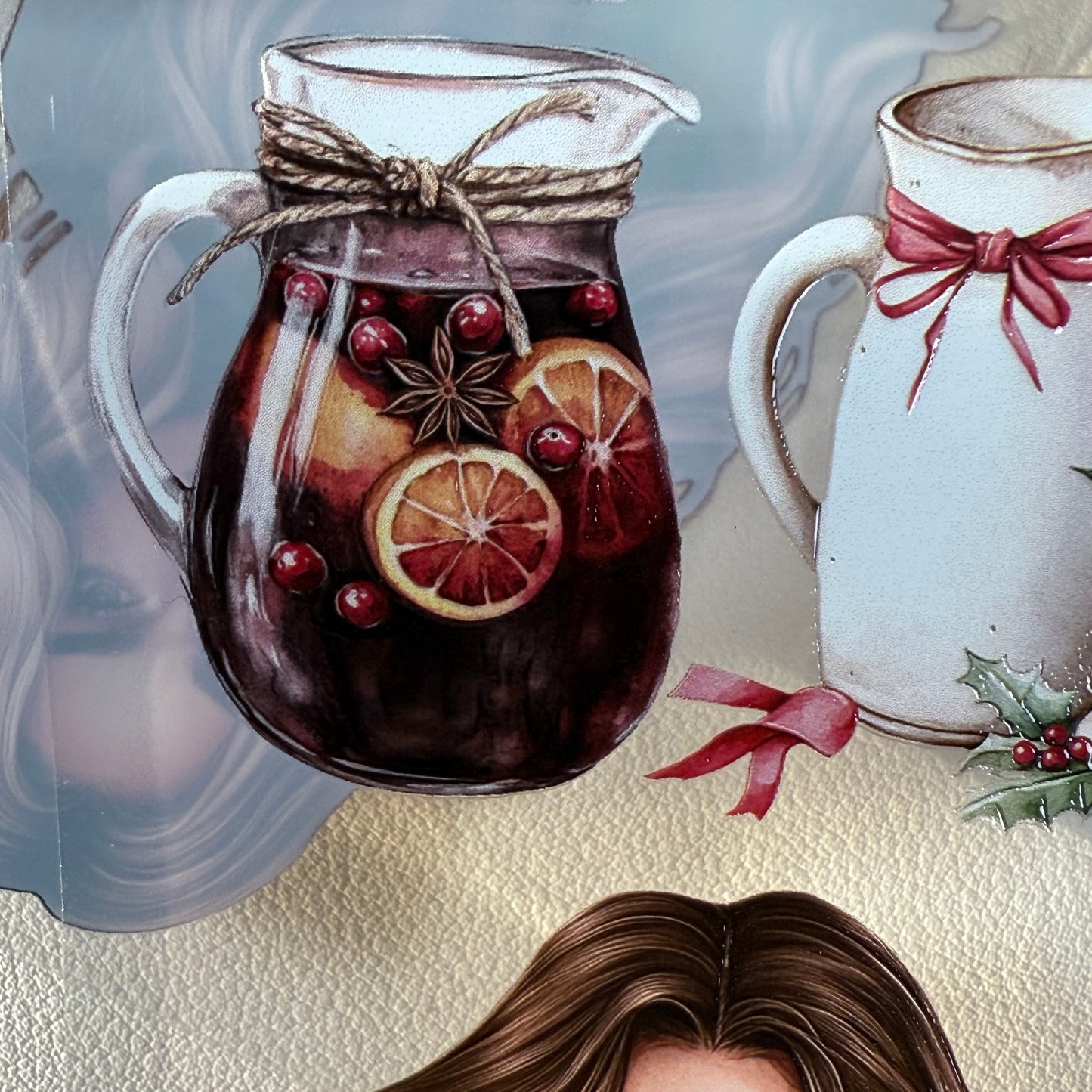 PET 3D raised Rustic Noel and Winter Wonderlandtape,one roll fashion, junk journal, scrapbooking,bullet journal, card making.