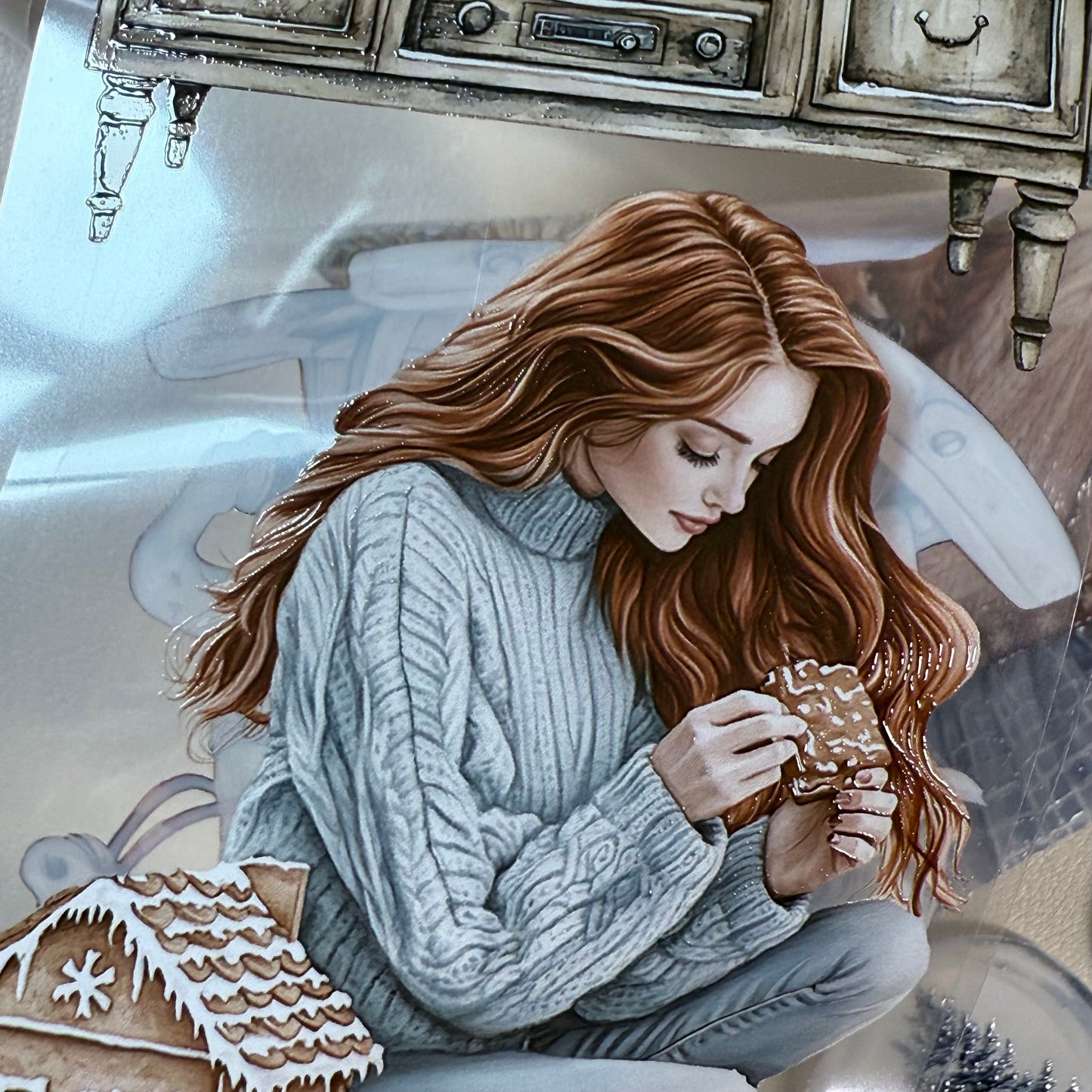 PET 3D raised Winter mood tape,one roll fashion, junk journal, scrapbooking,bullet journal, card making.