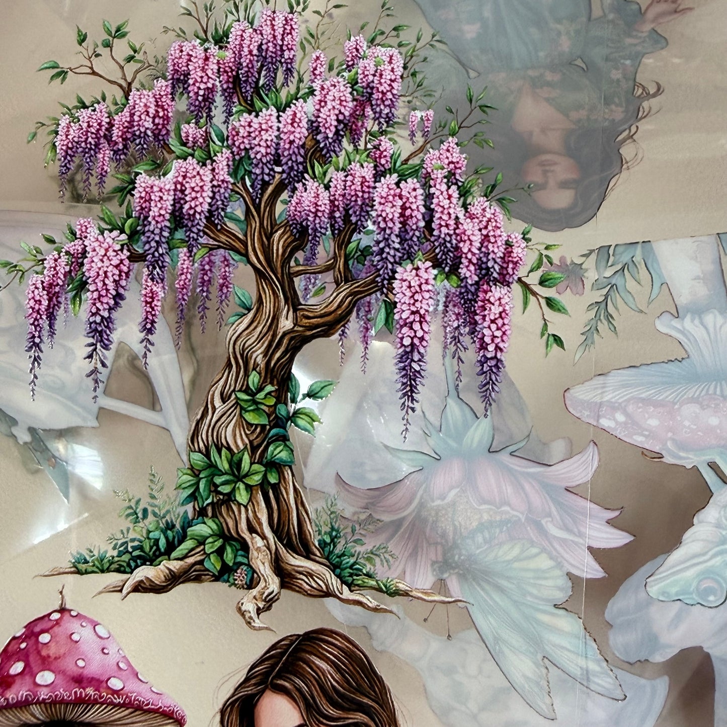 PET Iris and Ivy and  Fae Fairy Garden 3D raised tape,one roll fashion, junk journal, scrapbooking,bullet journal, card making.