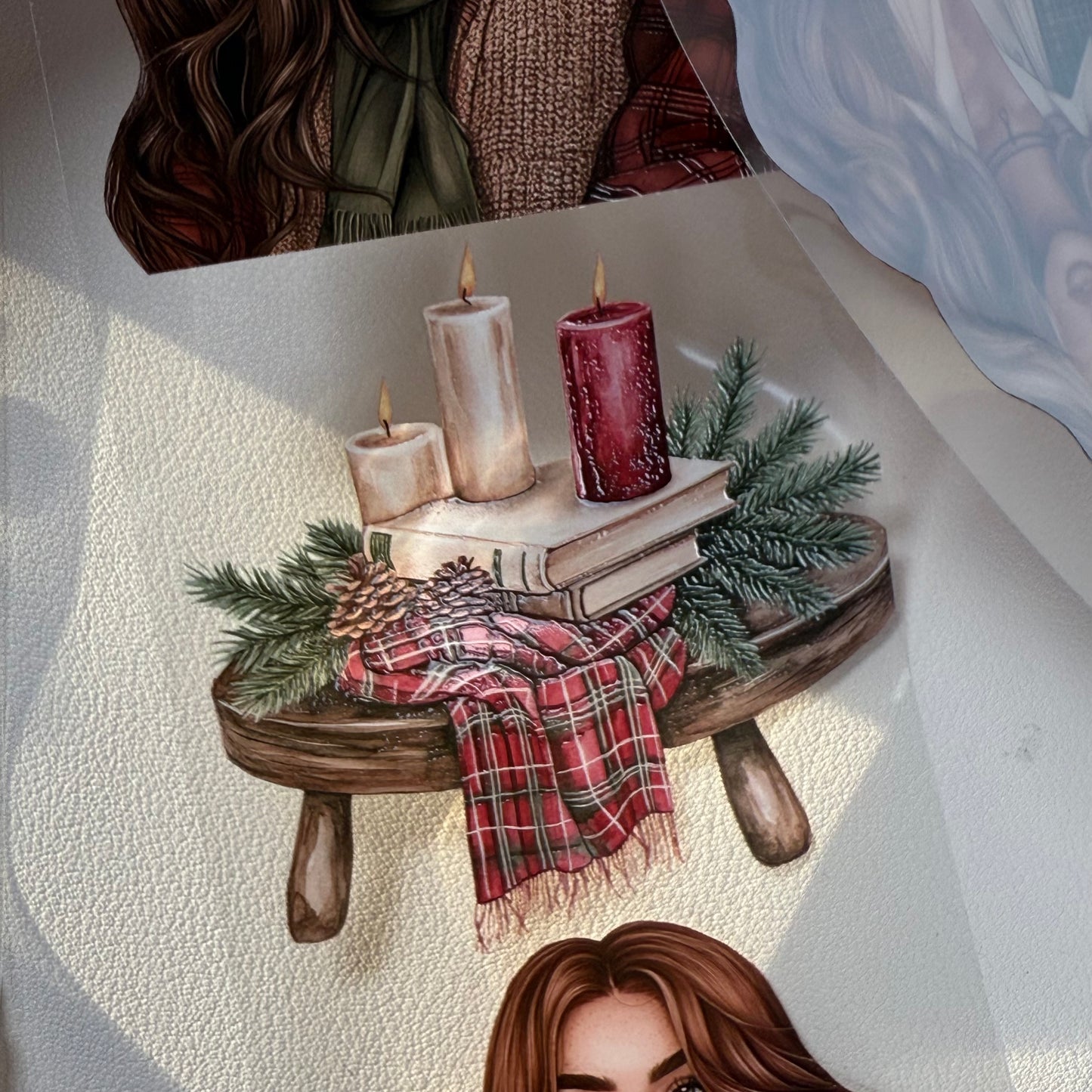 PET 3D raised Rustic Noel and Winter Wonderlandtape,one roll fashion, junk journal, scrapbooking,bullet journal, card making.