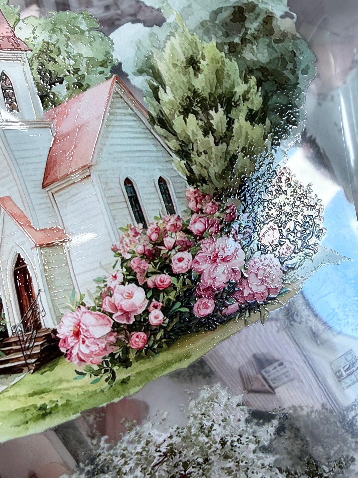 PET 3D raised Peony garden Landscape tape
