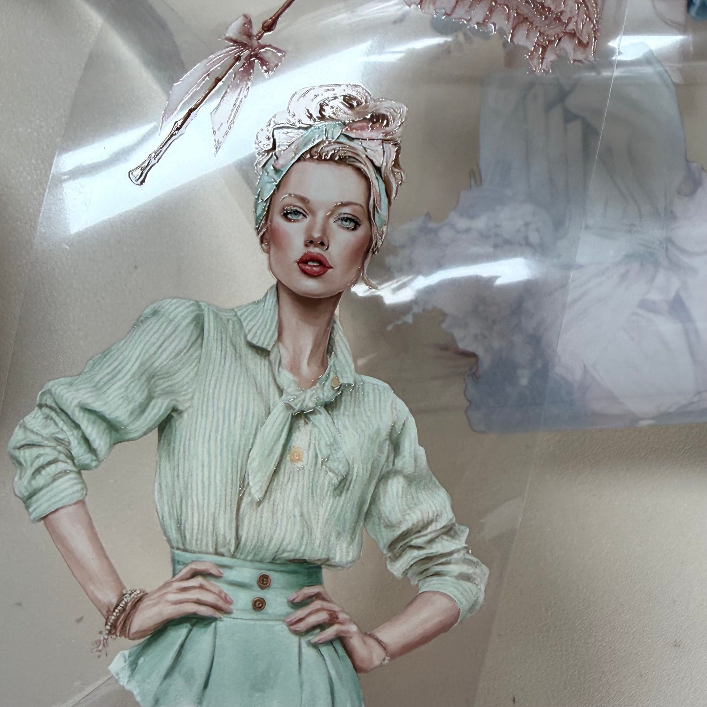 Pastel Coquette and Wildwood Reverie PET 3D raised tape,one roll fashion, junk journal, scrapbooking,bullet journal, card making.