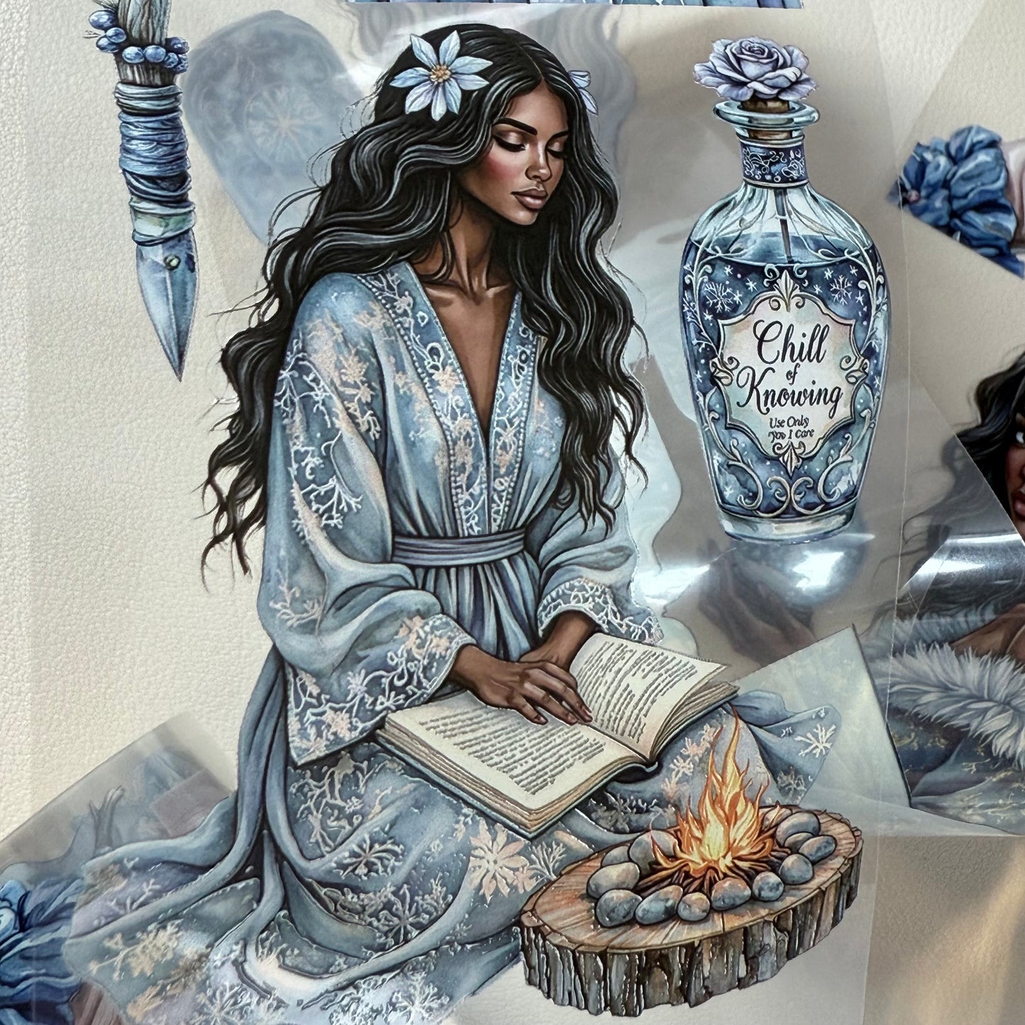 PET 3D raised Magical Apothecary in Winter and Winter Fairytale tape,one roll fashion, junk journal, scrapbooking,bullet journal, card making.