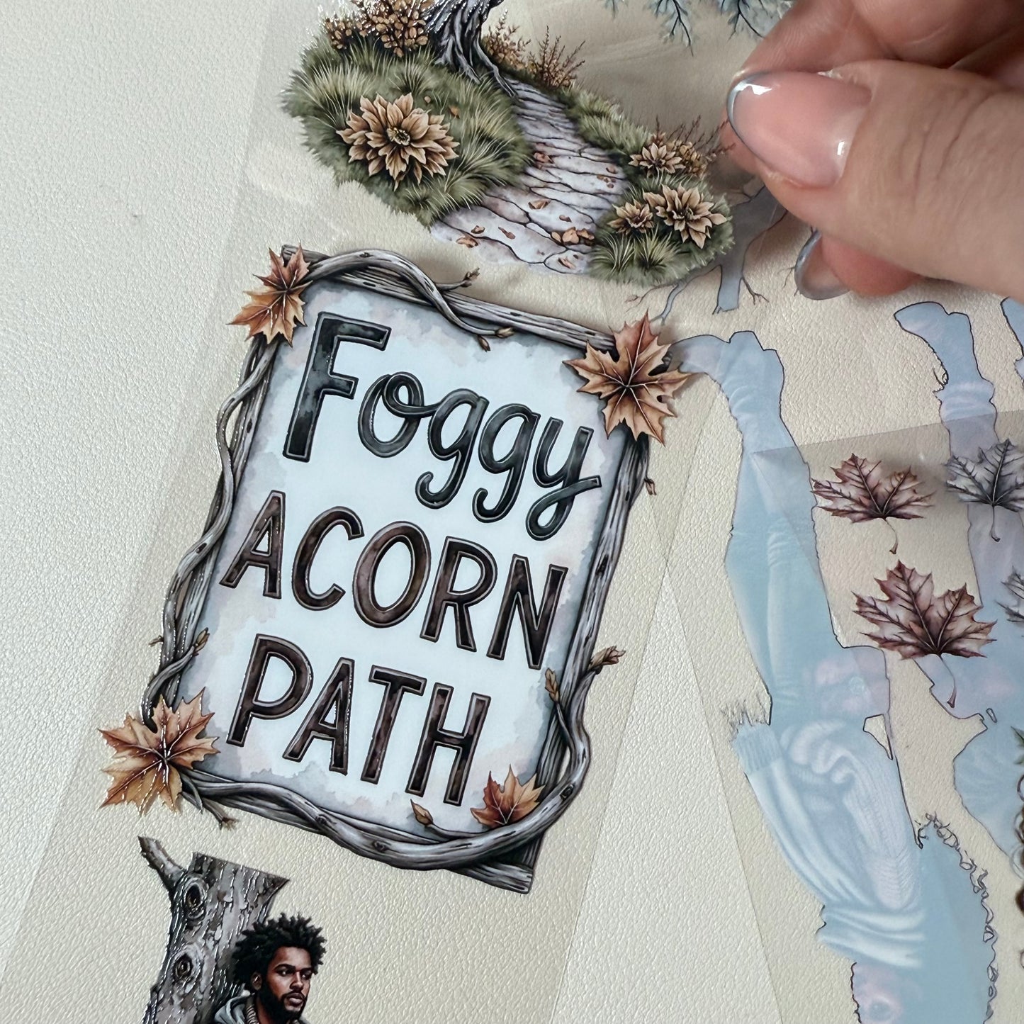 PET 3D raised Autumn Quiet Wanderlust and Autumn In Japan tape,one roll fashion, junk journal, scrapbooking,bullet journal, card making.