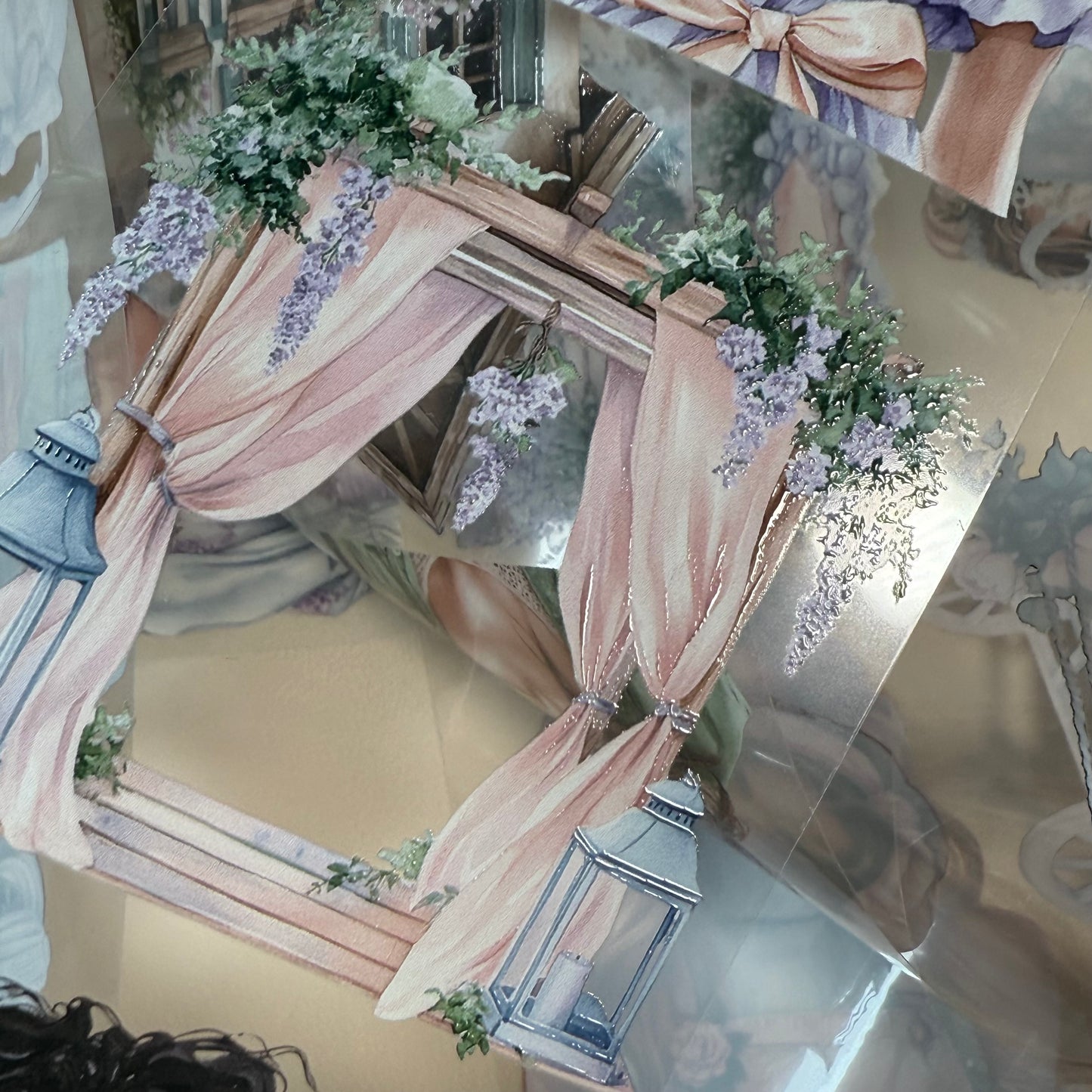 PET 3D raised Petal Haven and Breezy Blooms tape,one roll fashion, junk journal, scrapbooking,bullet journal, card making.