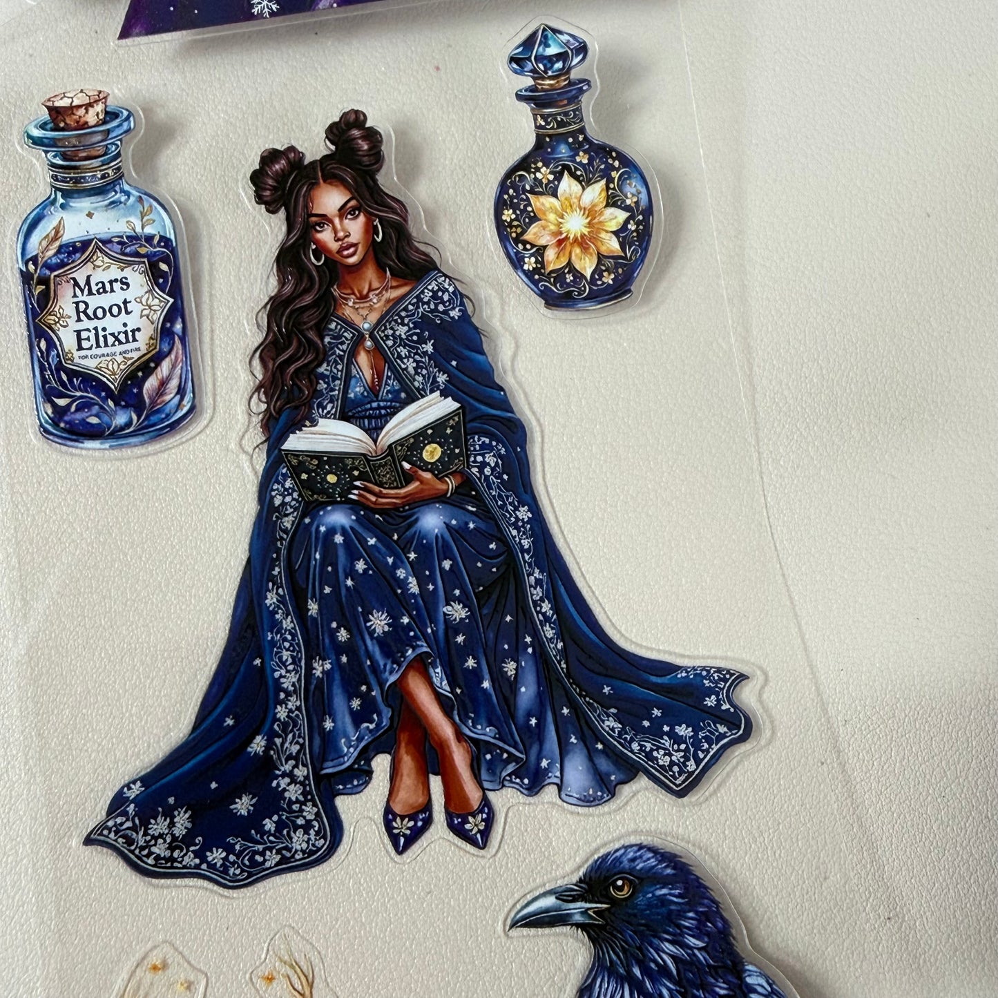 KISSCUT Winter Witchcraft and Celestial Apothecary PET 3D raised tape,one roll fashion, junk journal, scrapbooking,bullet journal, card making.