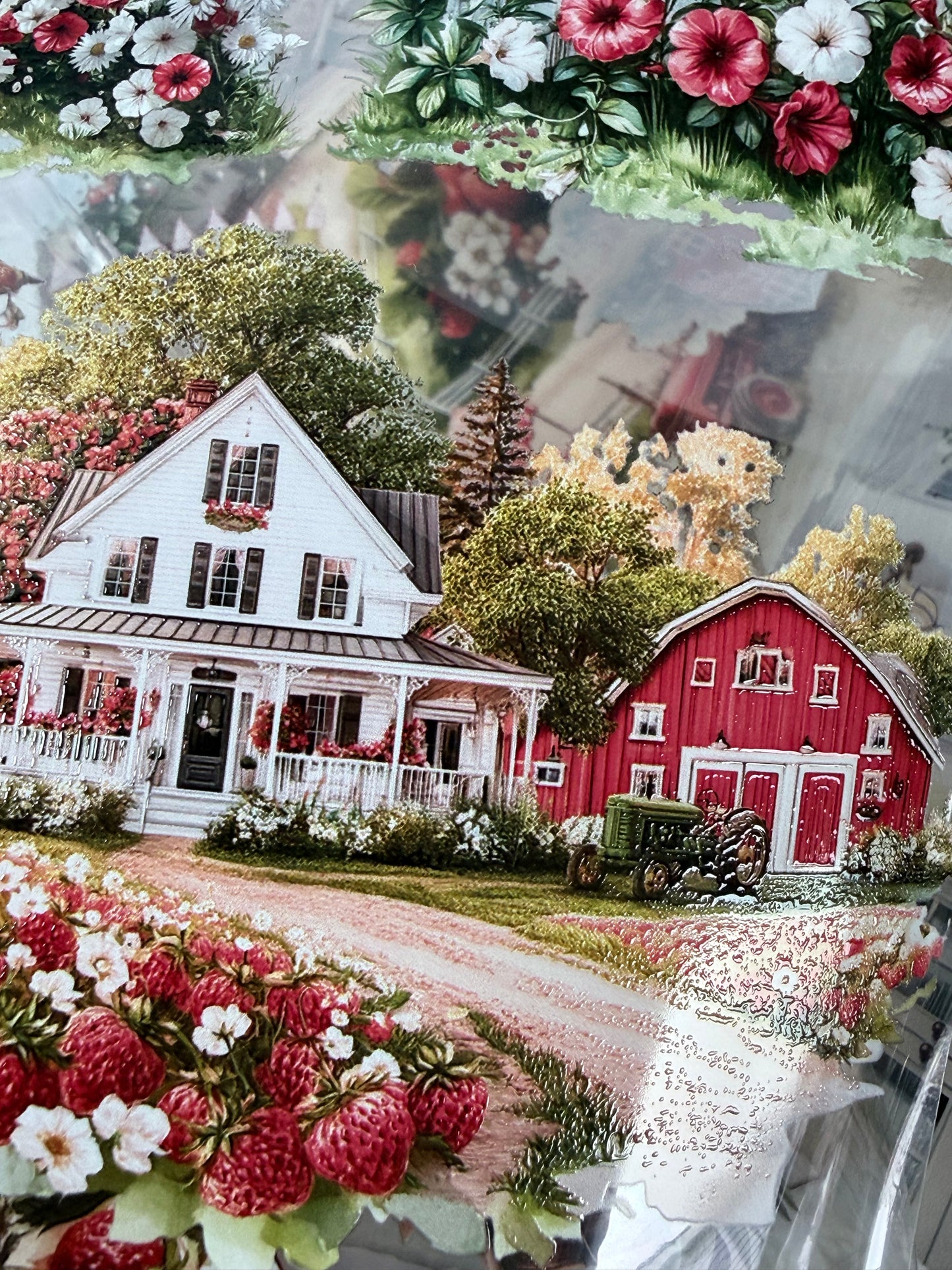 PET 3D raised Strawberry farm Landscape tape