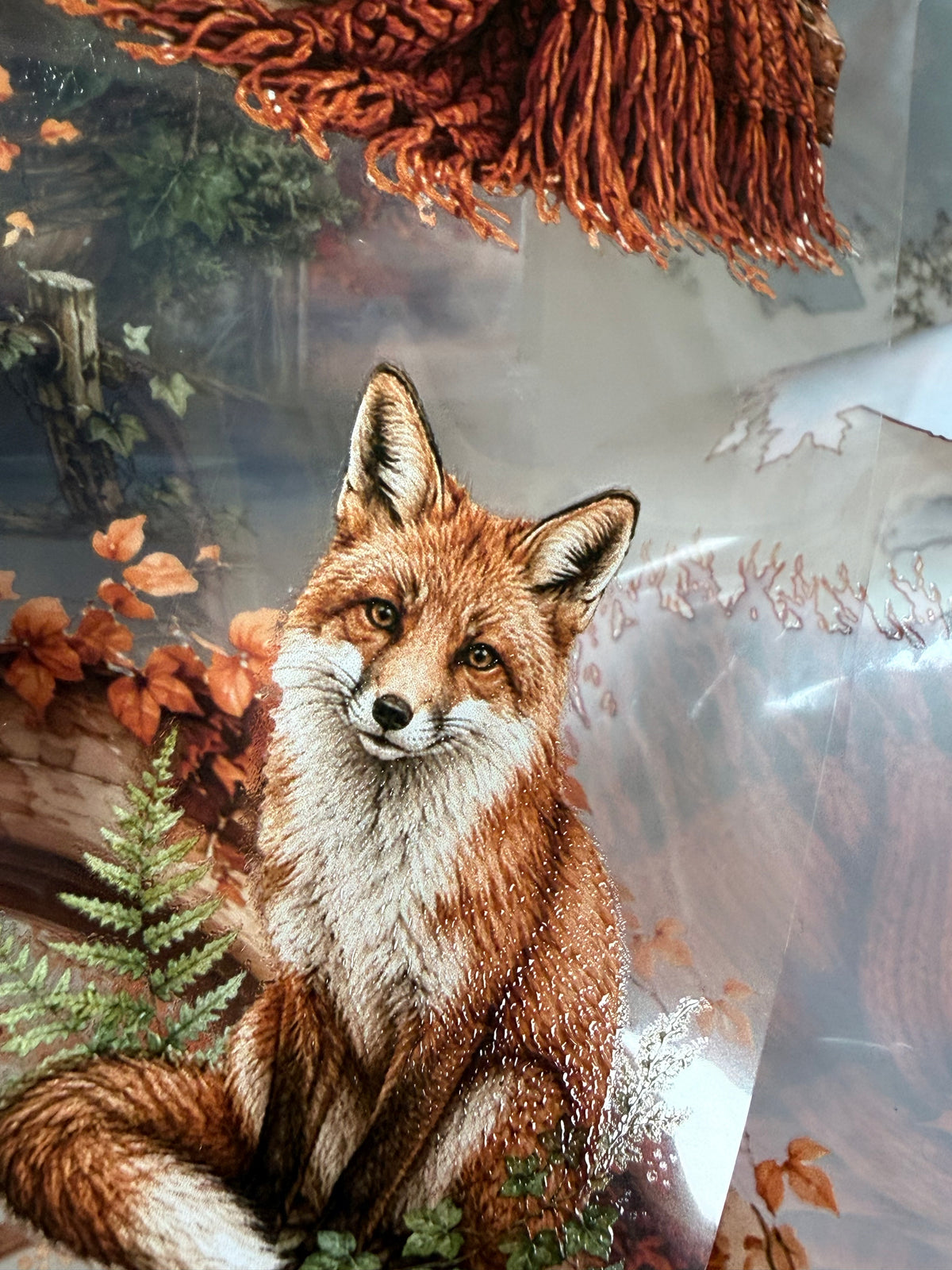 Forest and Amber autumn Landscape PET 3D raised tape.