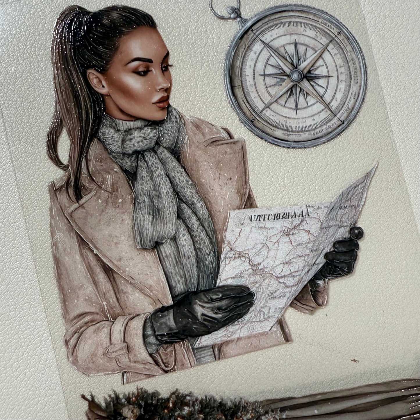 PET 3D raised Winter Adventure and Glam Christmas tape,one roll fashion, junk journal, scrapbooking,bullet journal, card making.