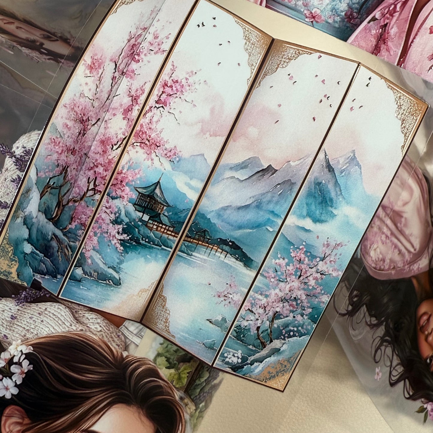 PET 3D raised Lavender Provence and Japanese dreams tape,one roll fashion, junk journal, scrapbooking,bullet journal, card making.