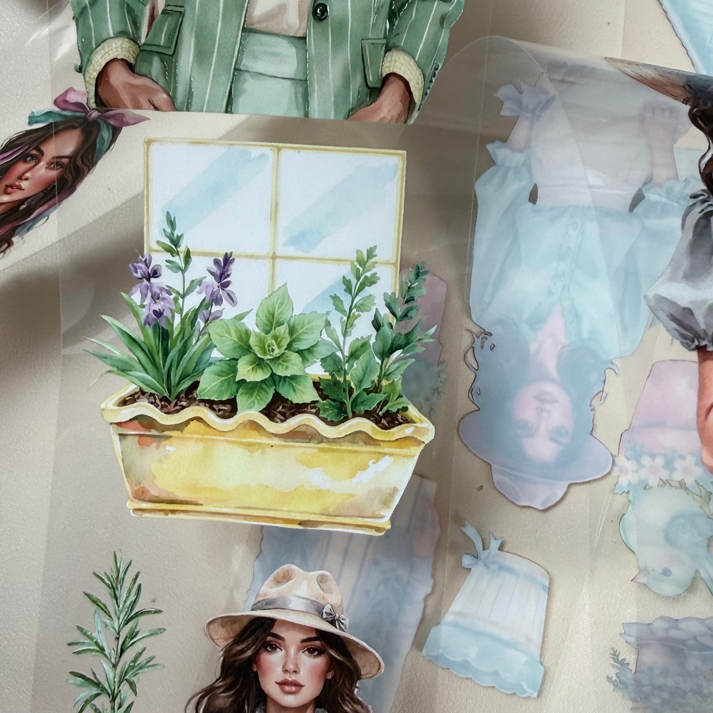 Moorish Alhambra Whispers and Spring Garden Society PET 3D raised tape,one roll fashion, junk journal, scrapbooking,bullet journal, card making.